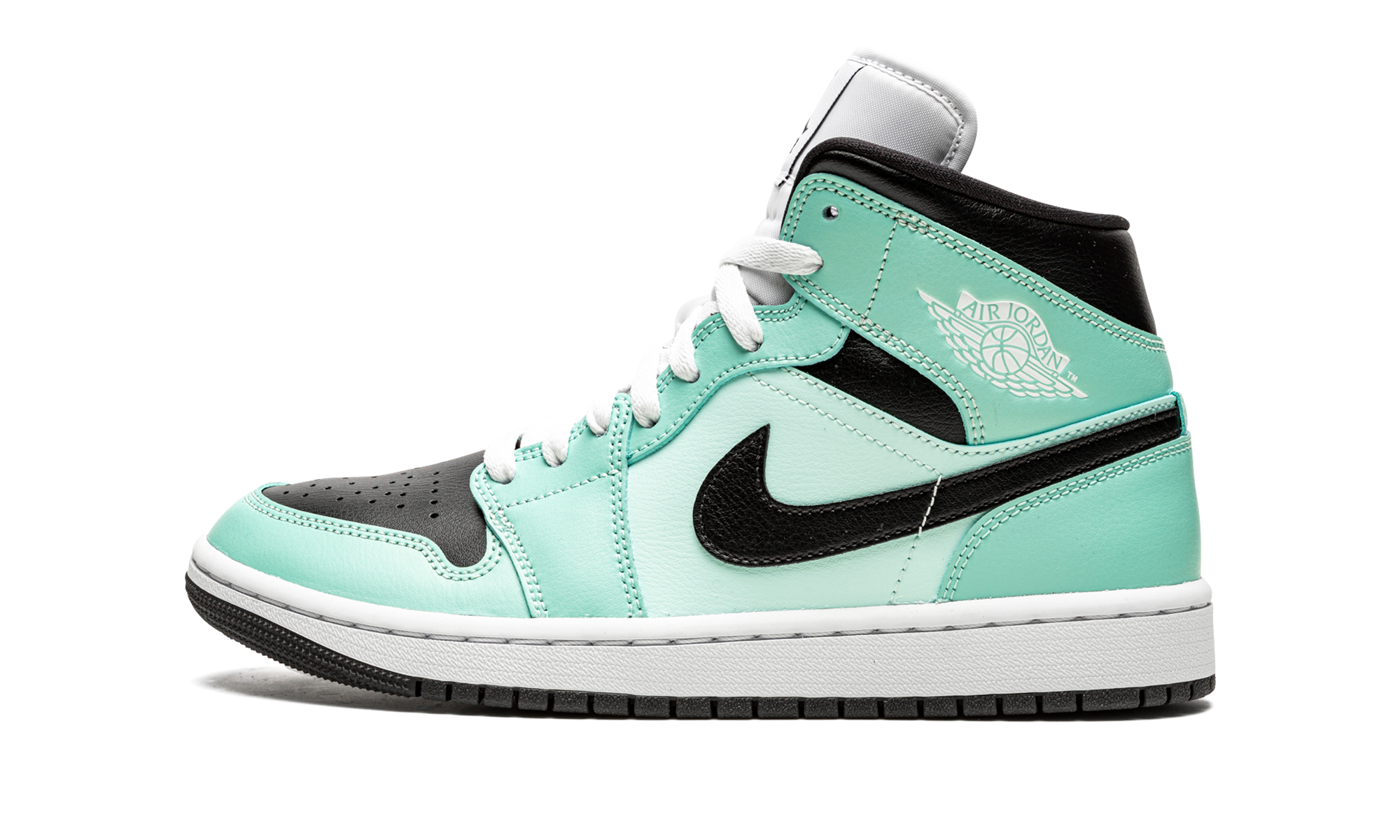 jordan 1 mid aqua blue tint women s+BQ6472-300+diagnol right view 1