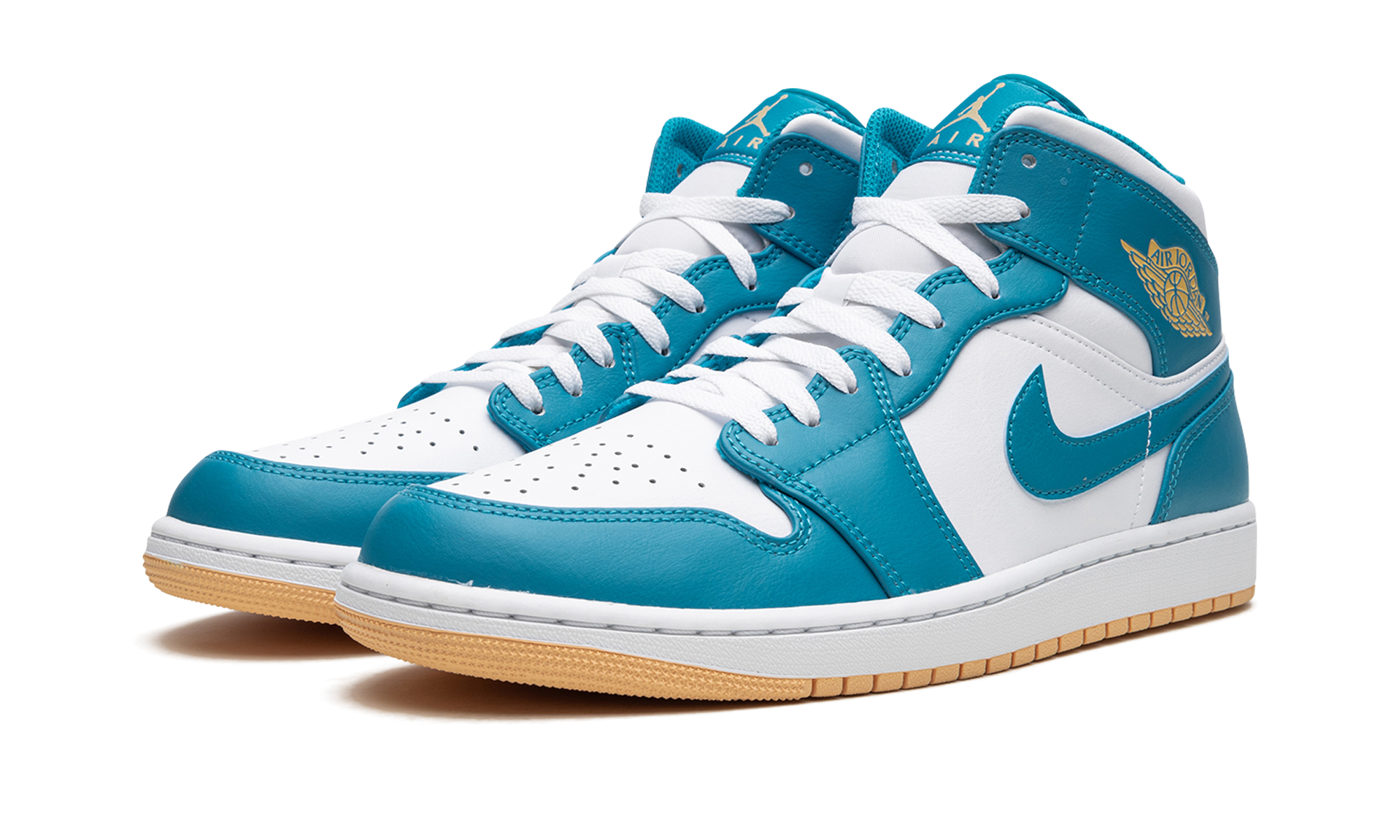 jordan 1 mid aquatone+DQ8426-400+diagnol left view