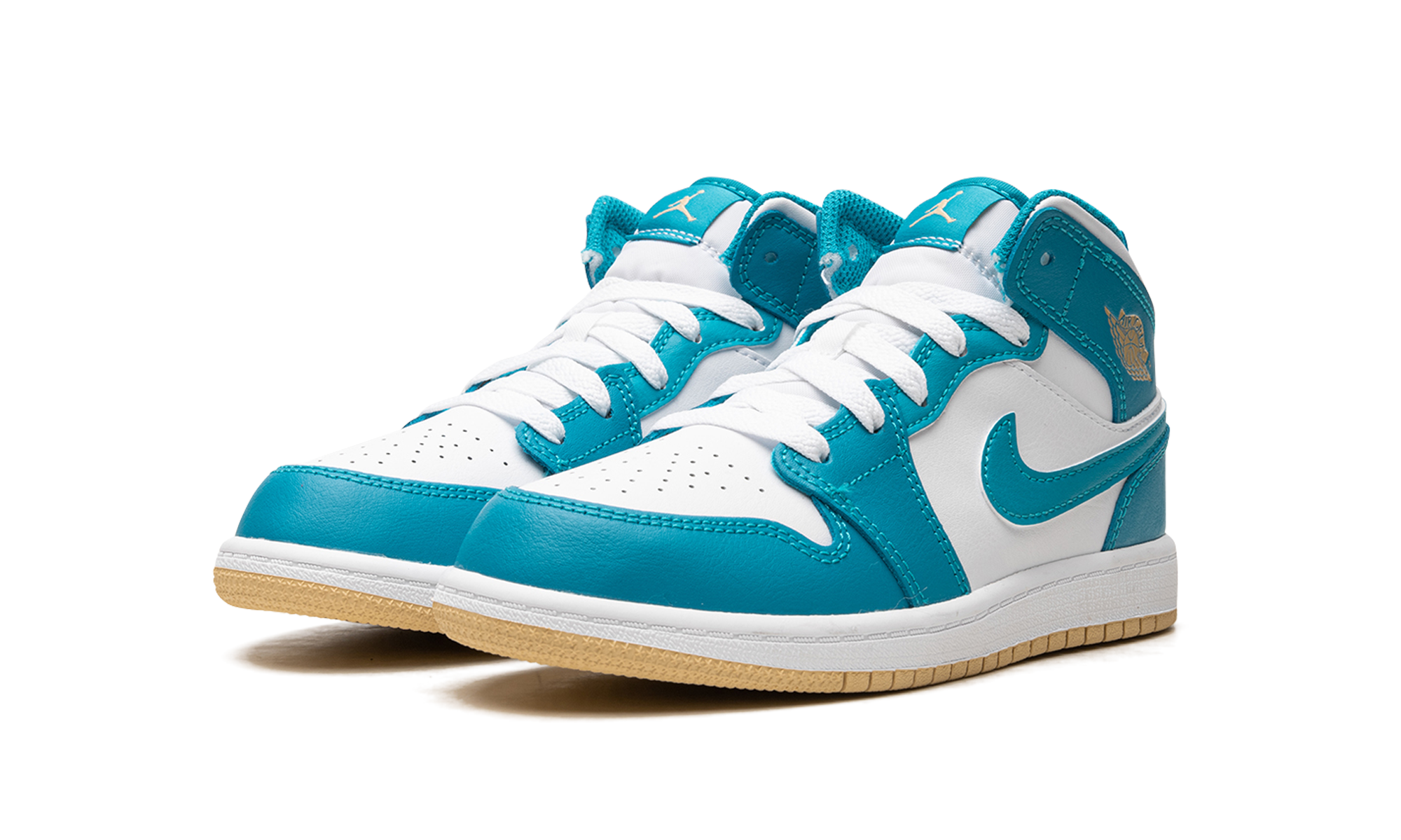 jordan 1 mid aquatone ps+DQ8424-400+diagnol left view
