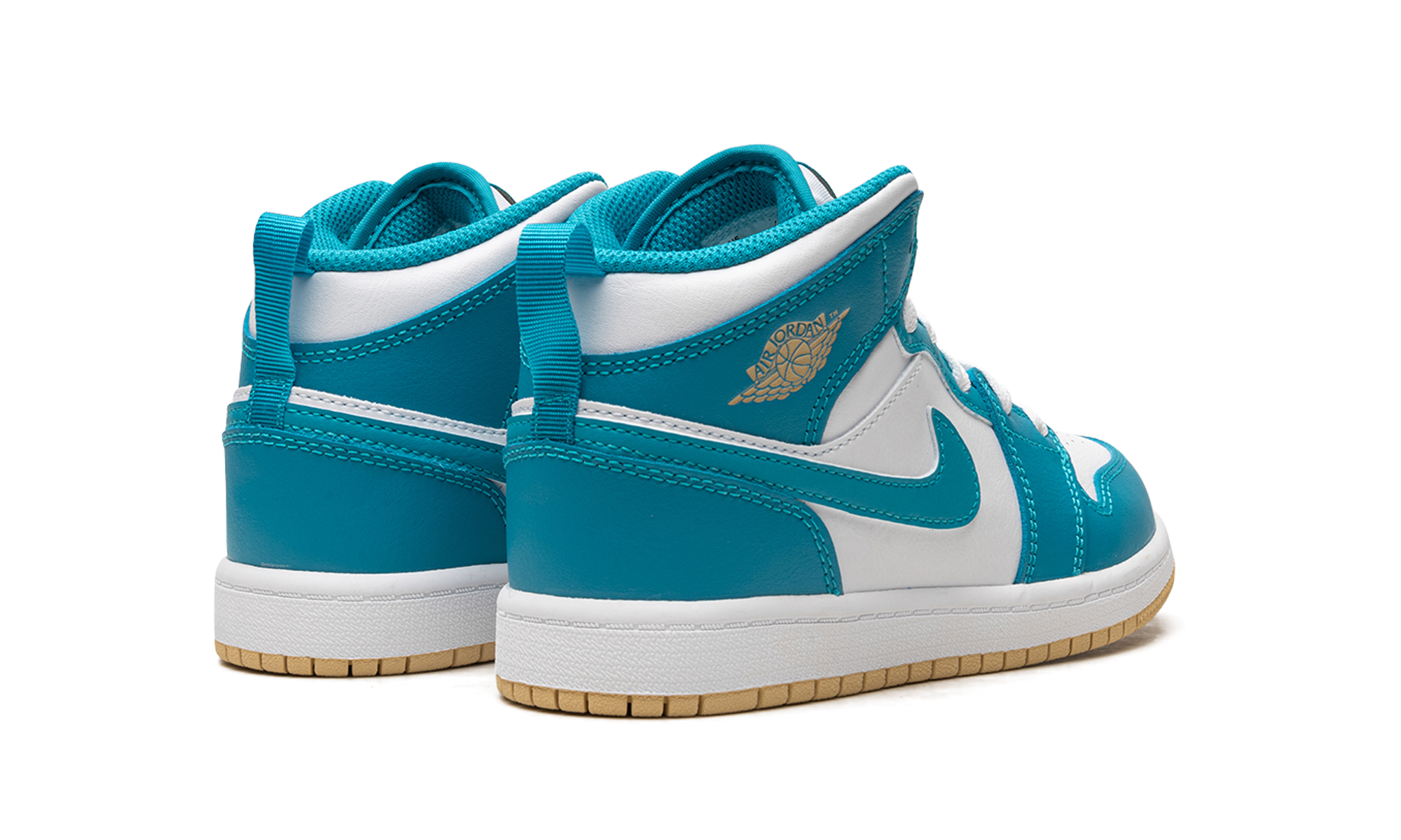 jordan 1 mid aquatone ps+DQ8424-400+diagnol right behind view
