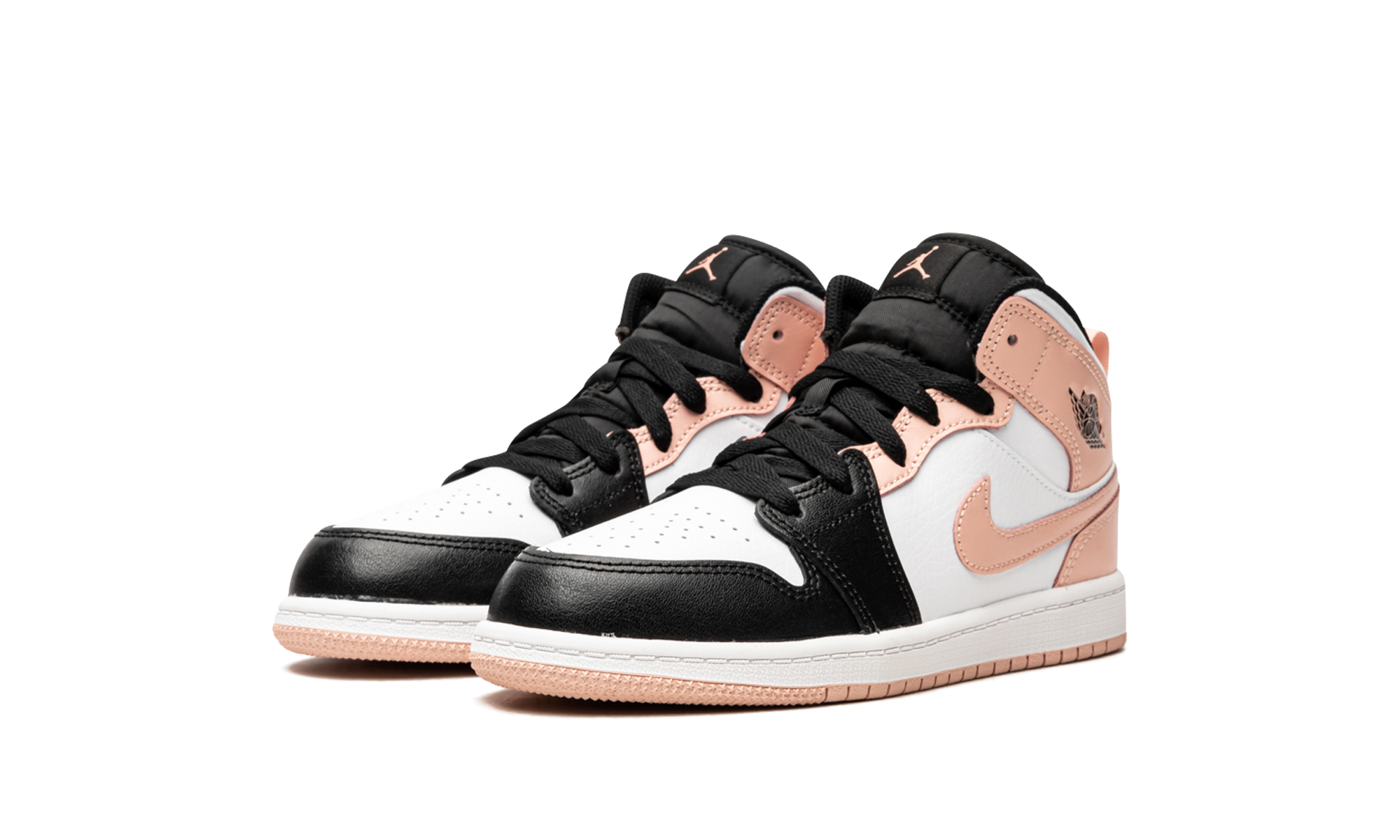 jordan 1 mid arctic orange black toe ps+640734-133+diagnol left view