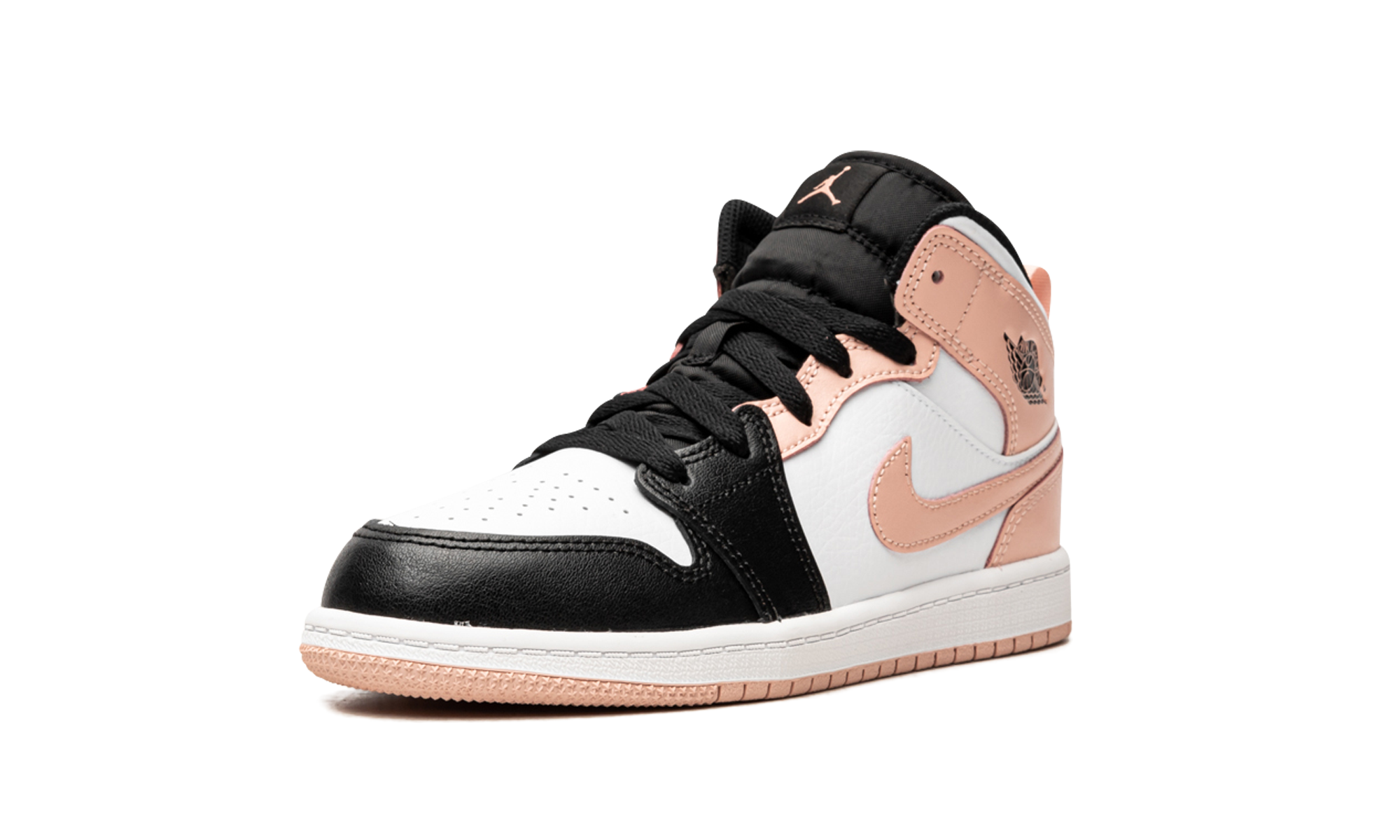 jordan 1 mid arctic orange black toe ps+640734-133+left diagnol single view