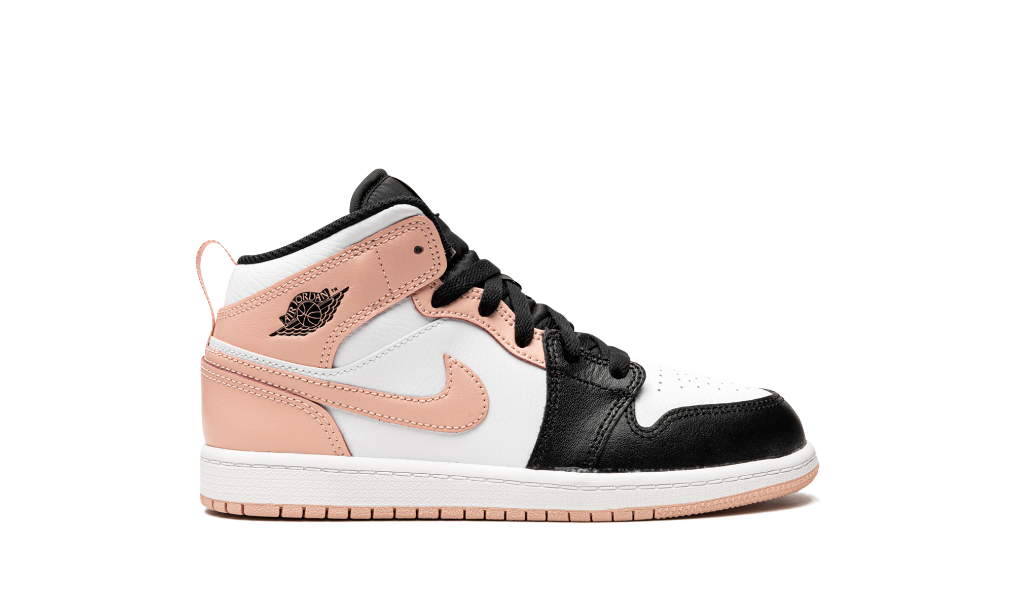 jordan 1 mid arctic orange black toe ps+640734-133+right view