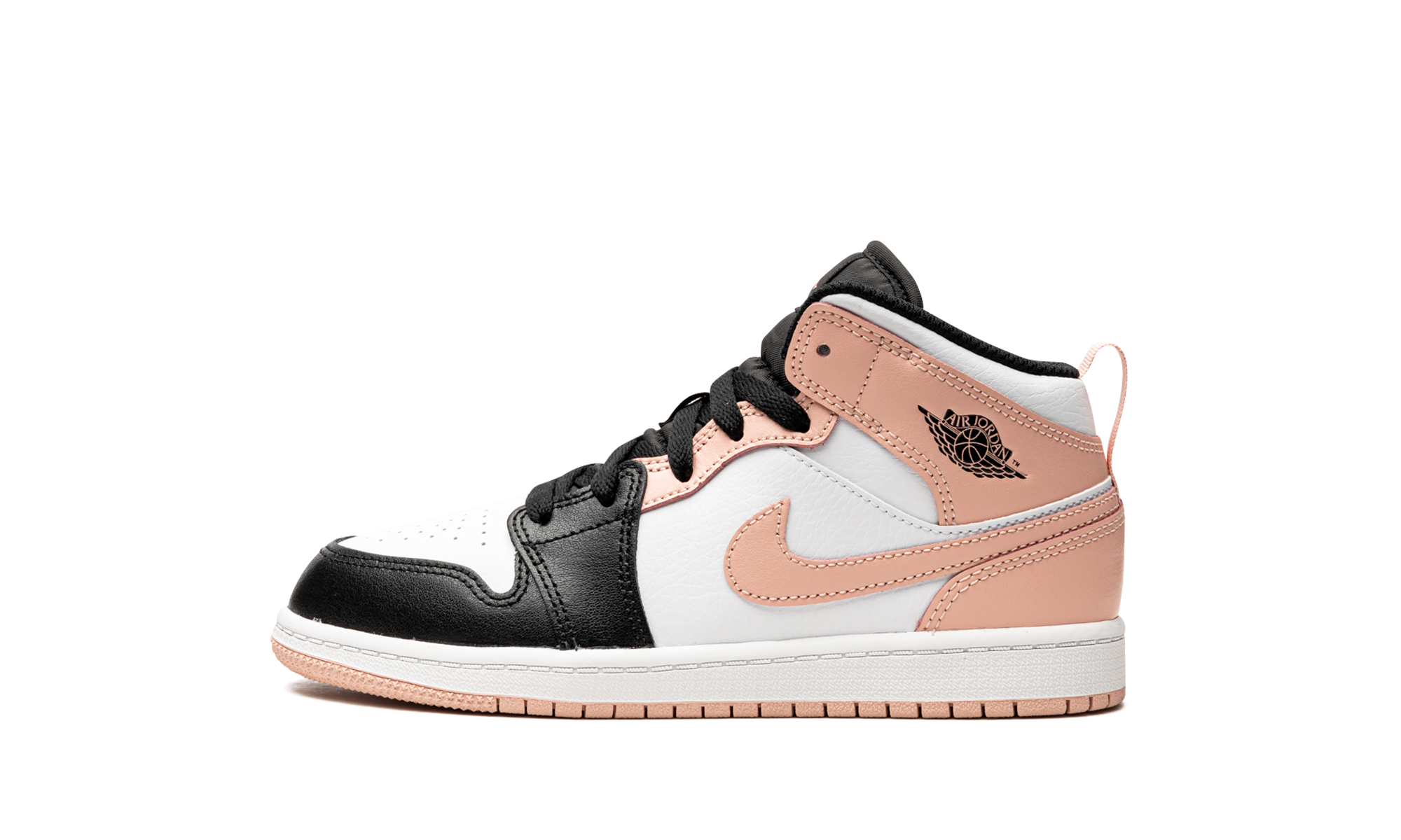 jordan 1 mid arctic orange black toe ps+640734-133+diagnol right view 1