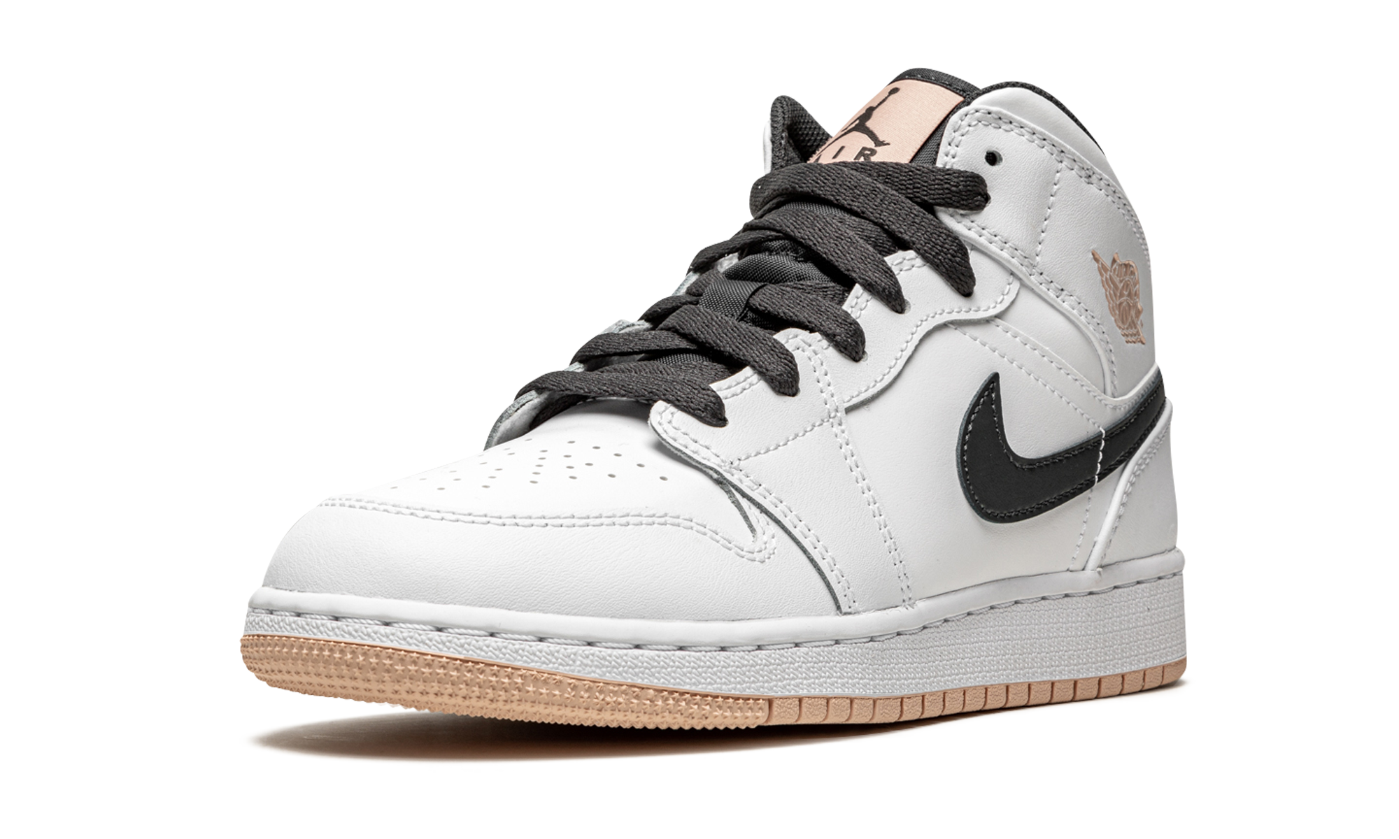jordan 1 mid arctic orange gs+554725-180+left diagnol single view