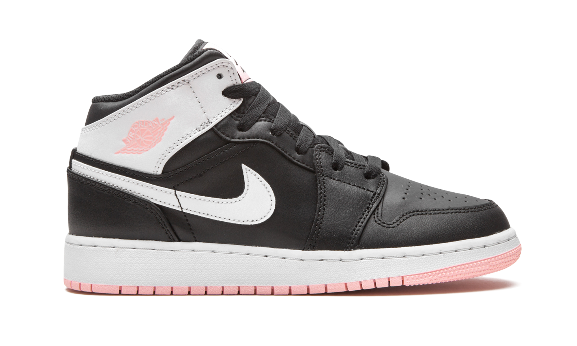 jordan 1 mid arctic pink black gs+555112-061+right view