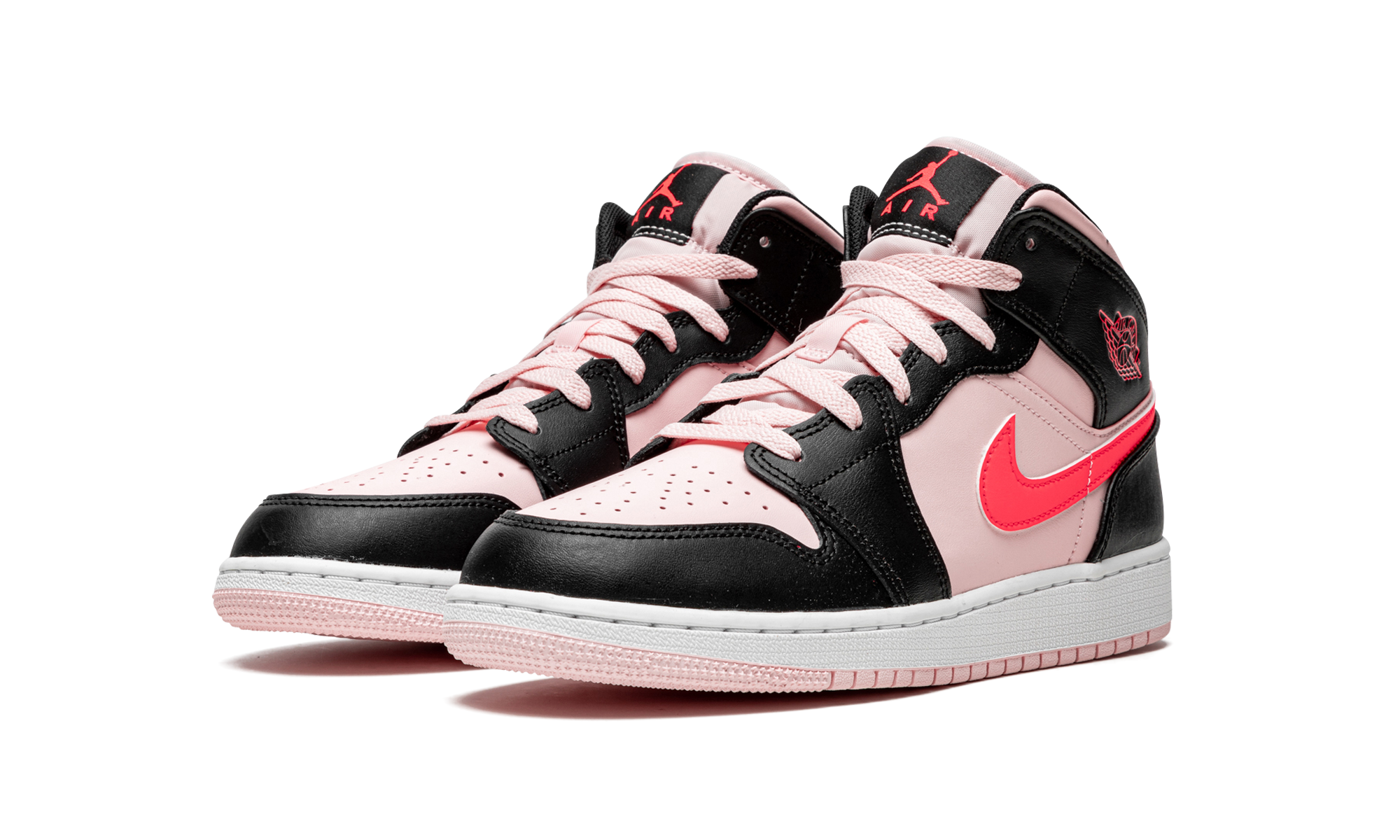 jordan 1 mid atmosphere gs+554725-604+diagnol left view