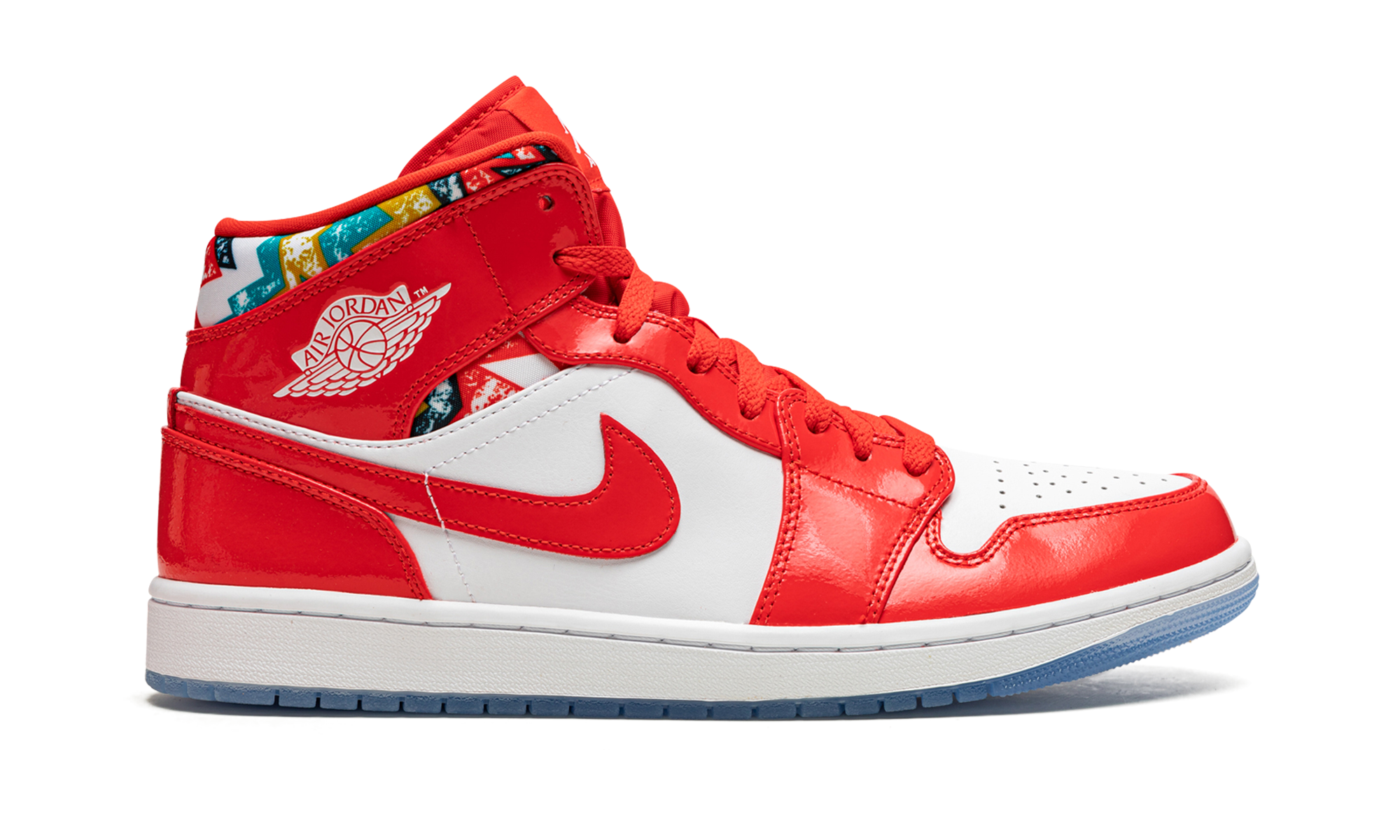 jordan 1 mid barcelona sweater red patent+DC7294-600+right view