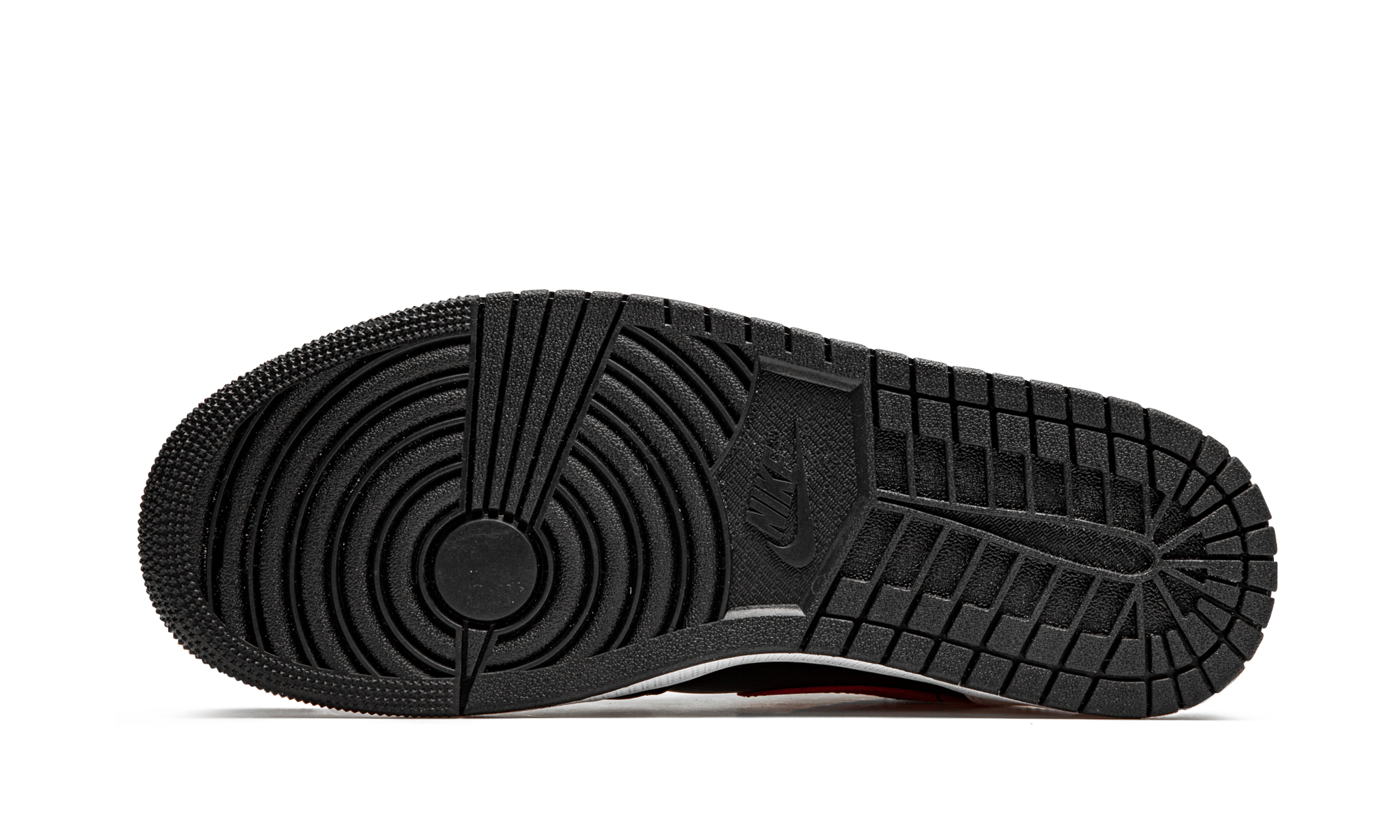 jordan 1 mid black chile red white+554724-075+bottom view