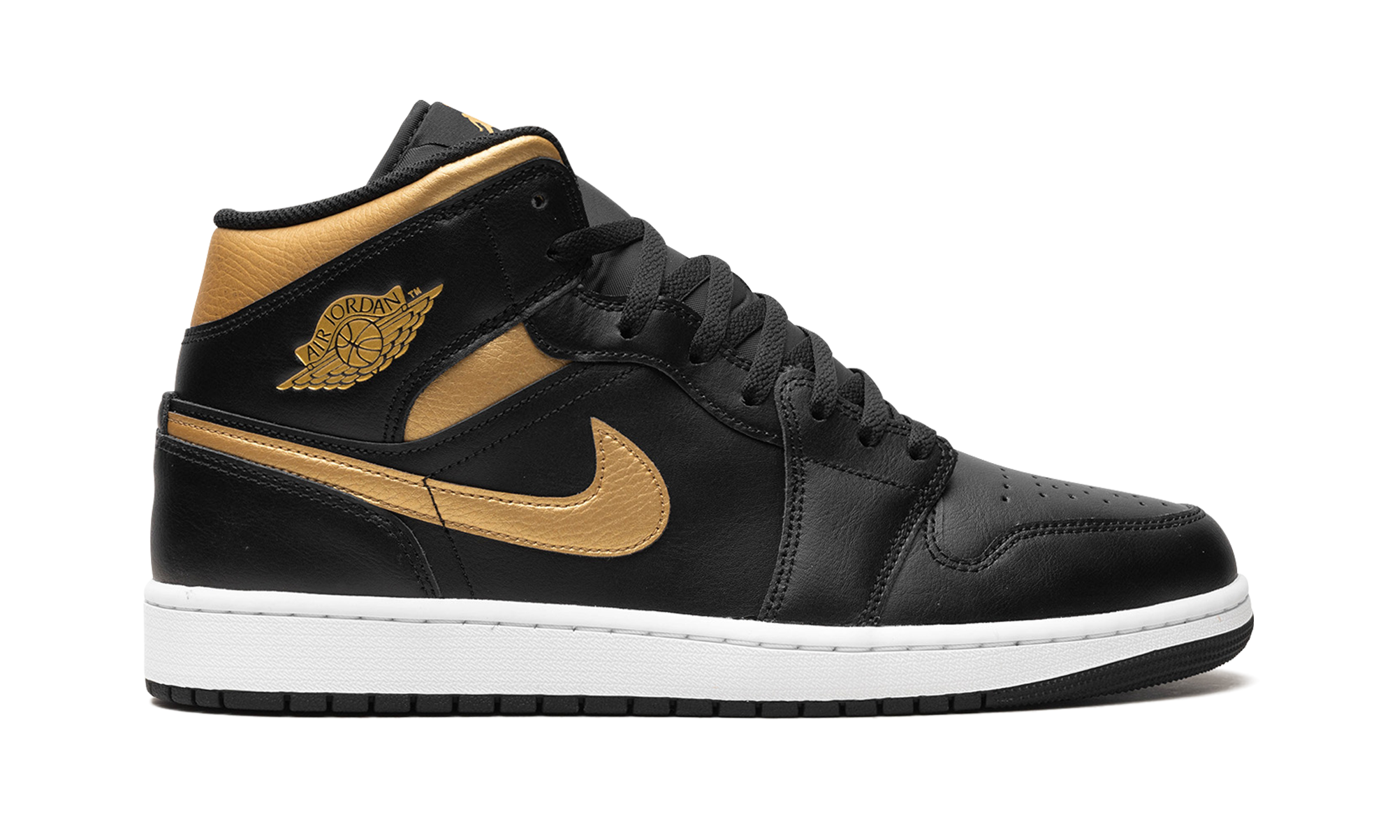 jordan 1 mid black metallic gold+DQ8426-071+right view