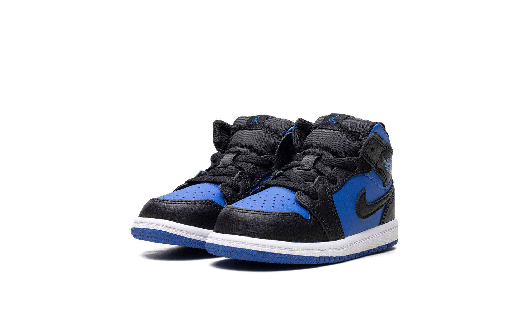 jordan 1 mid black royal blue td+DQ8425-042+diagnol left view