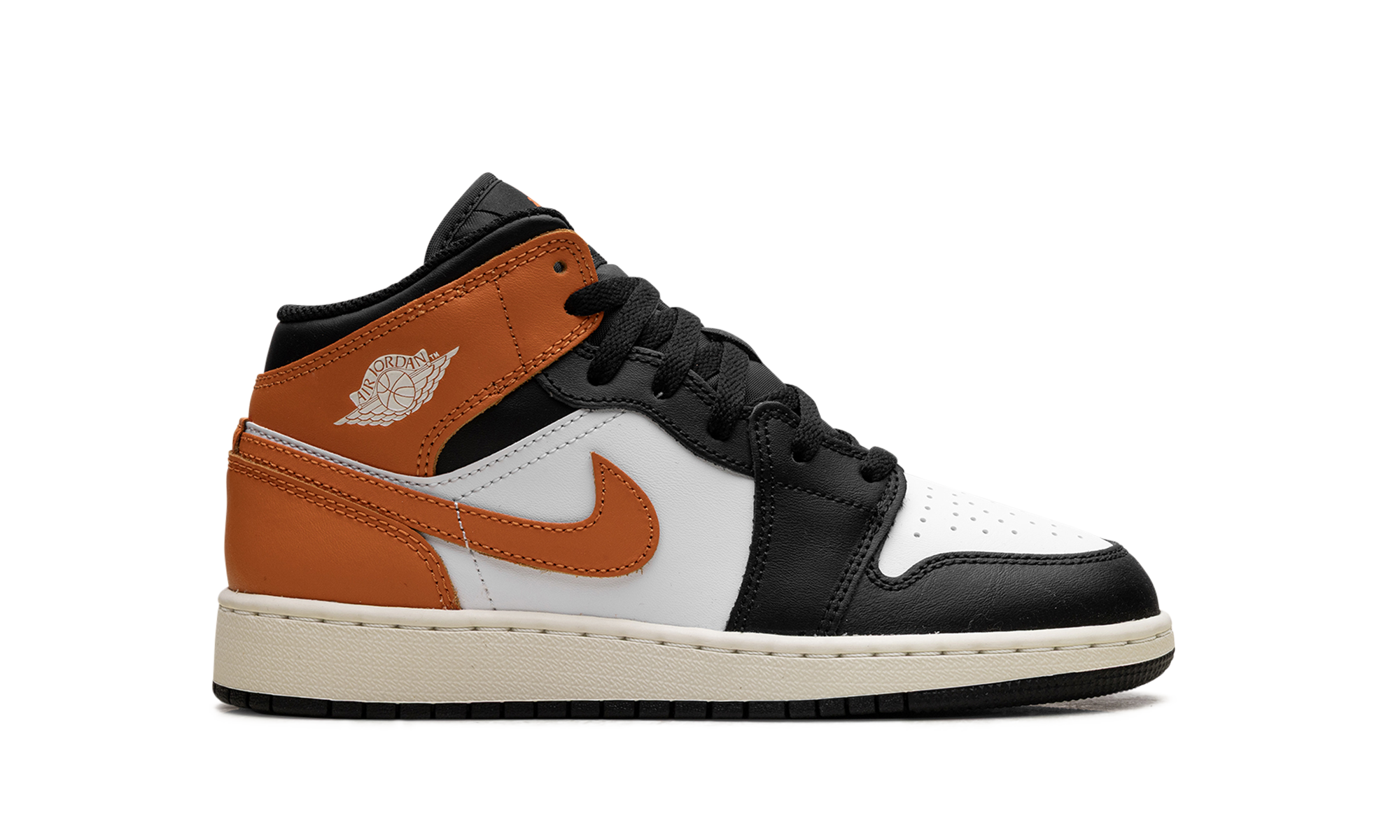 jordan 1 mid black toe starfish gs+DQ8423-801+right view