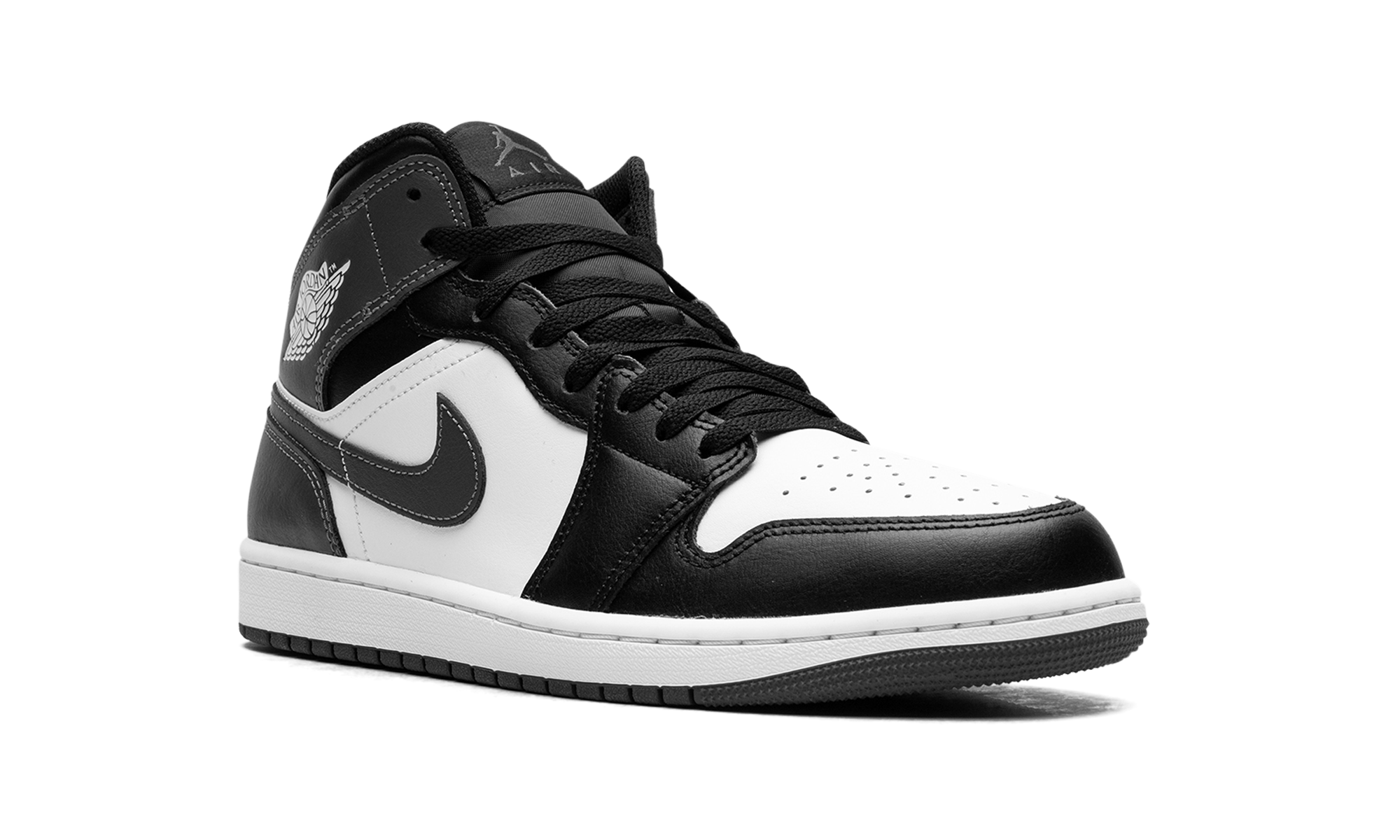 jordan 1 mid black white iron grey+DQ8426-001+diagnol right view