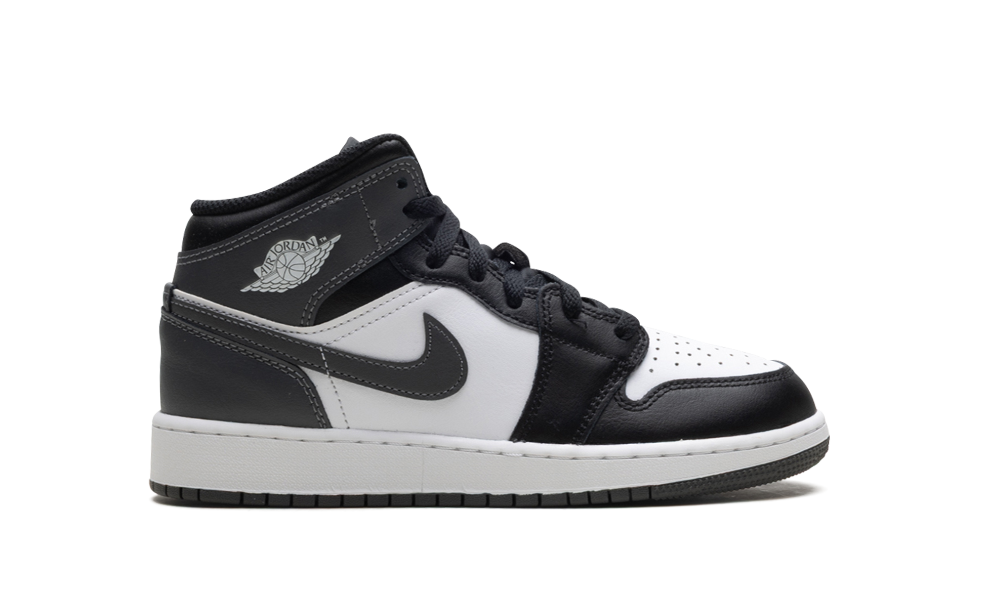 jordan 1 mid black white iron grey gs+DQ8423-001+right view