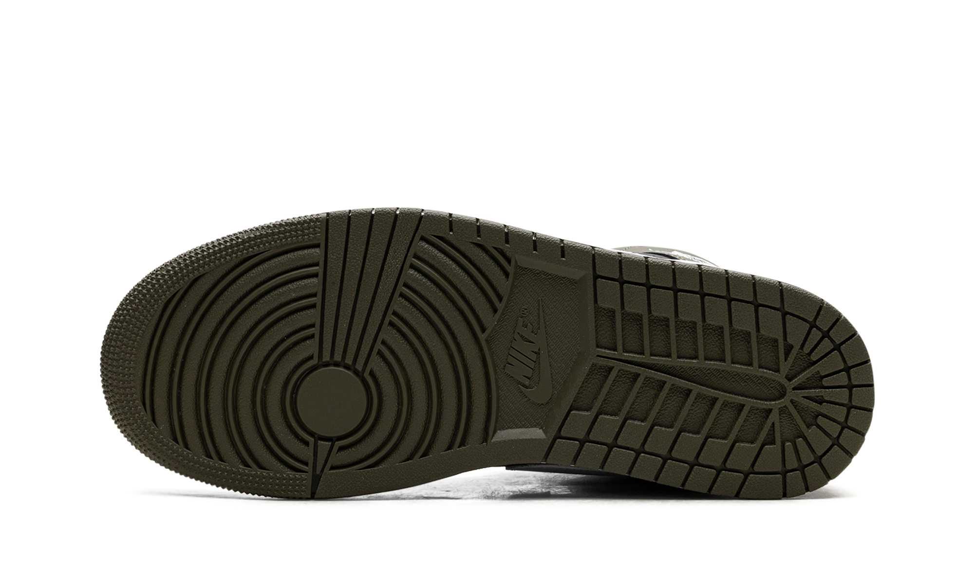 jordan 1 mid black white olive+DQ8426-092+bottom view