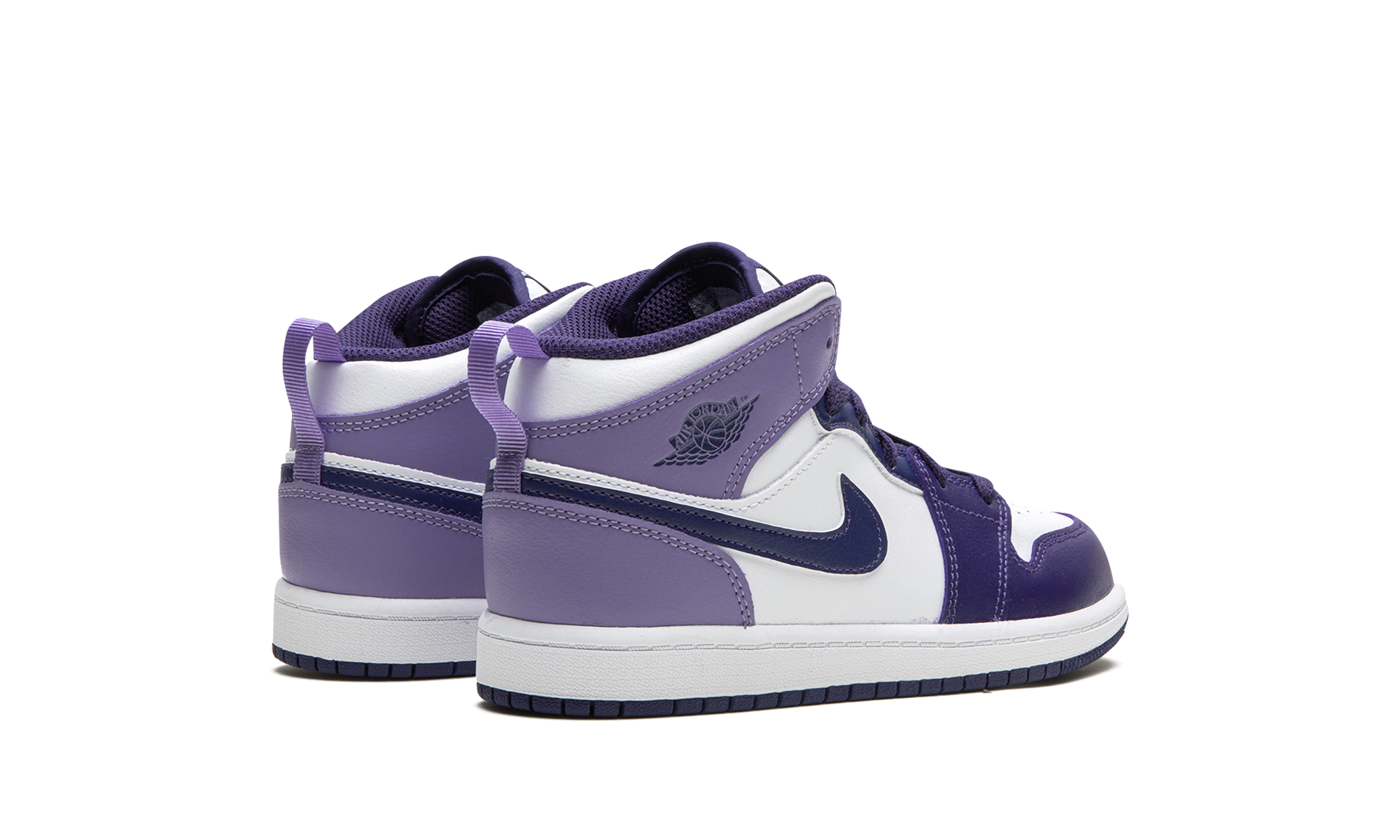 jordan 1 mid blueberry ps+DQ8424-515+diagnol right behind view