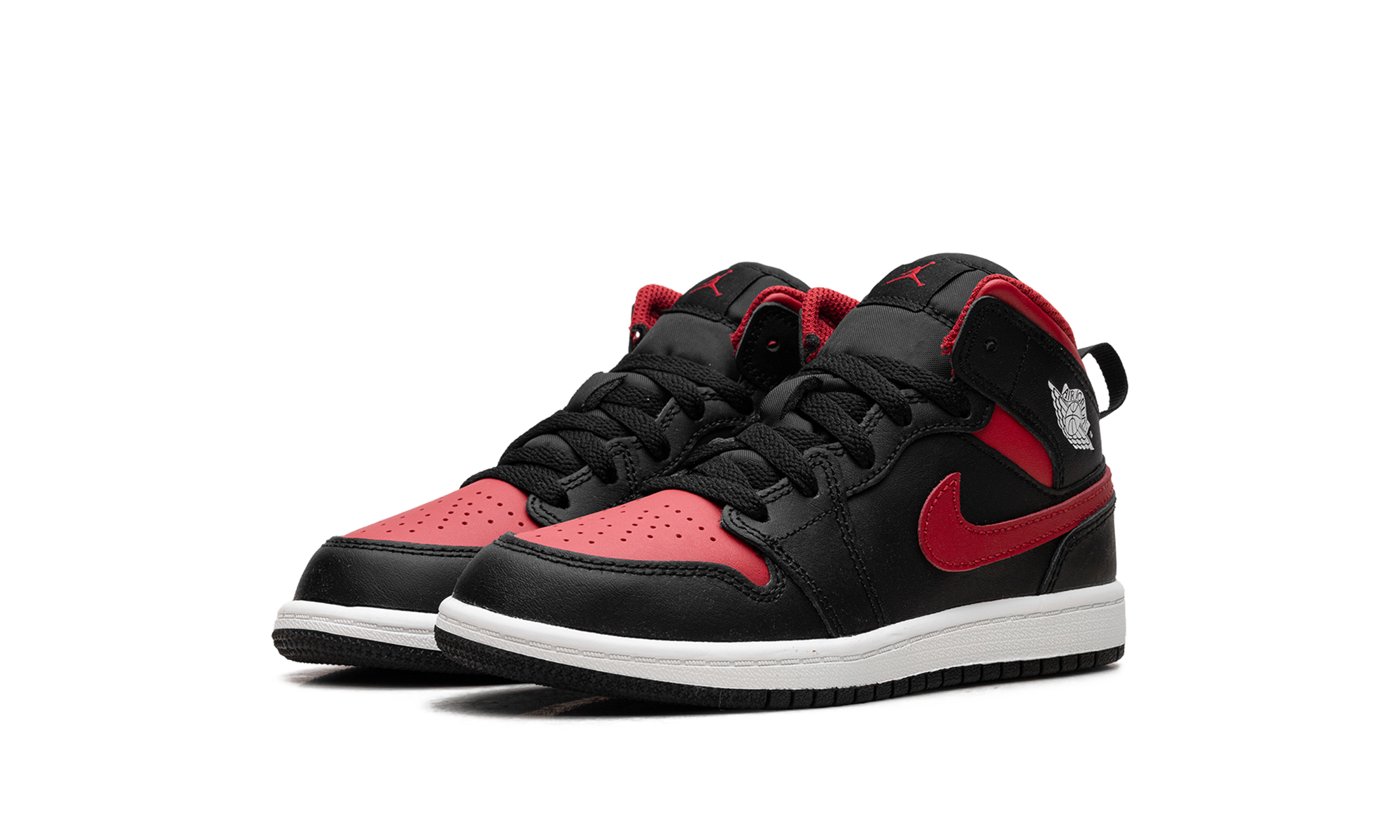 jordan 1 mid bred twist ps+DQ8424-067+diagnol left view