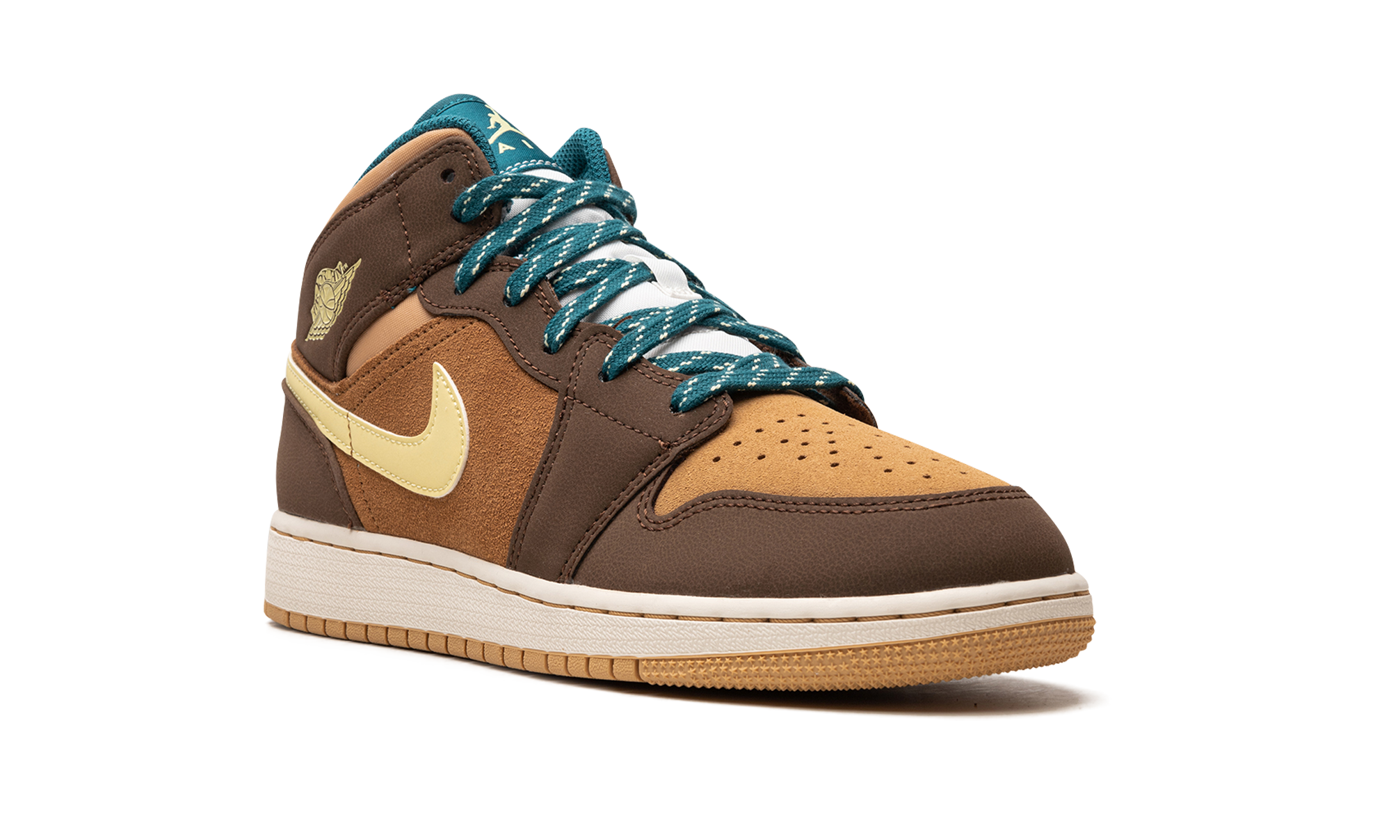 jordan 1 mid cacao wow gs+DZ6335-200+diagnol right view