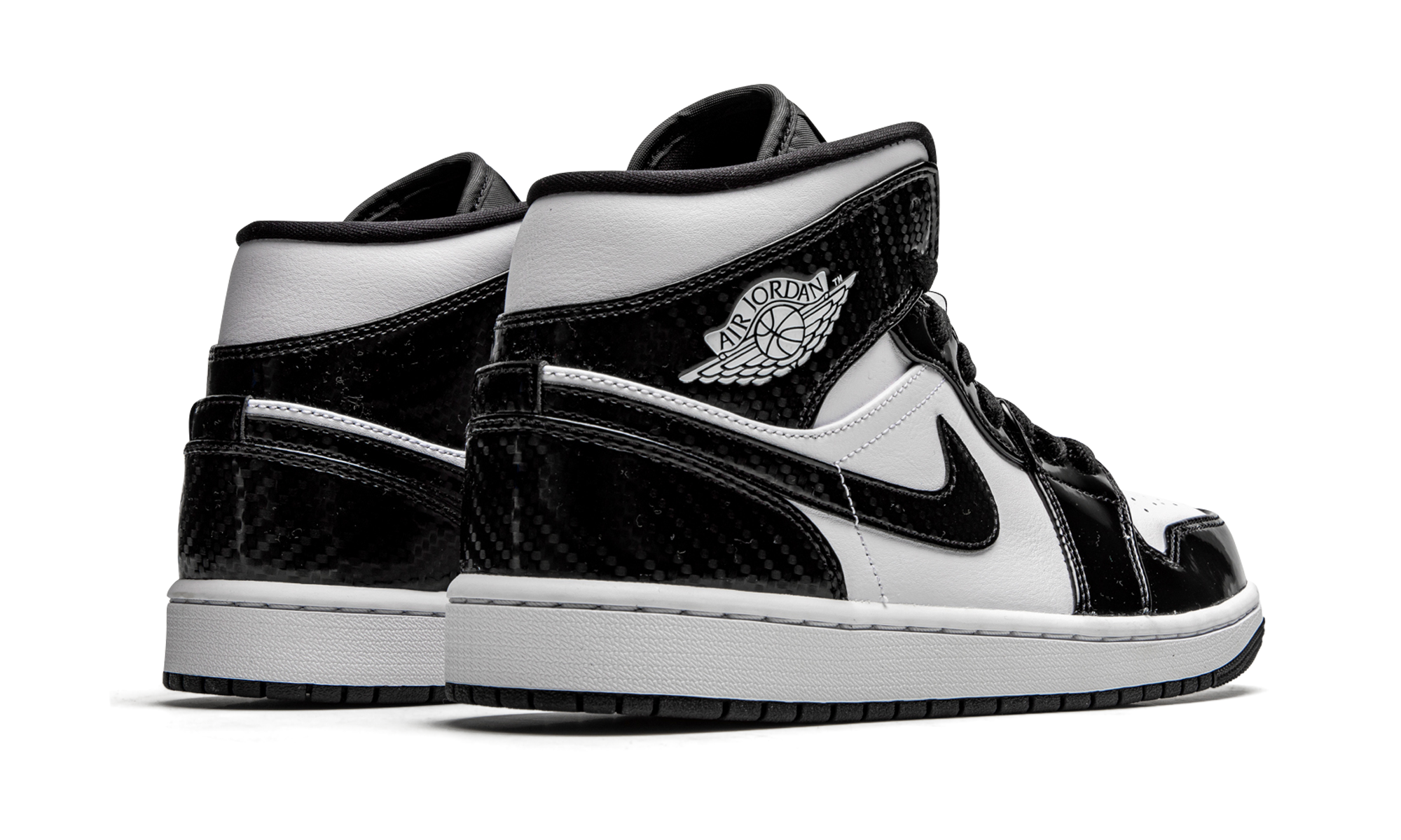jordan 1 mid carbon fiber+DD1649-001+diagnol right behind view