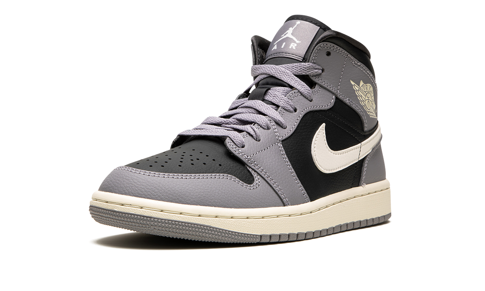 jordan 1 mid cement grey women s+BQ6472-022+left diagnol single view