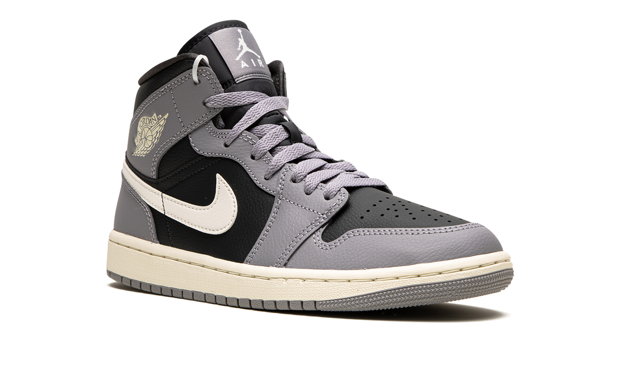 jordan 1 mid cement grey women s+BQ6472-022+diagnol right view