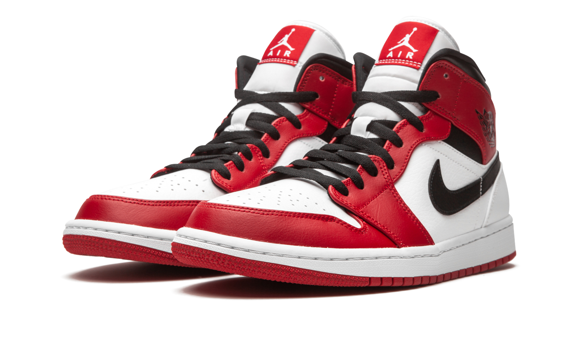 jordan 1 mid chicago 2020+554724-173+diagnol left view