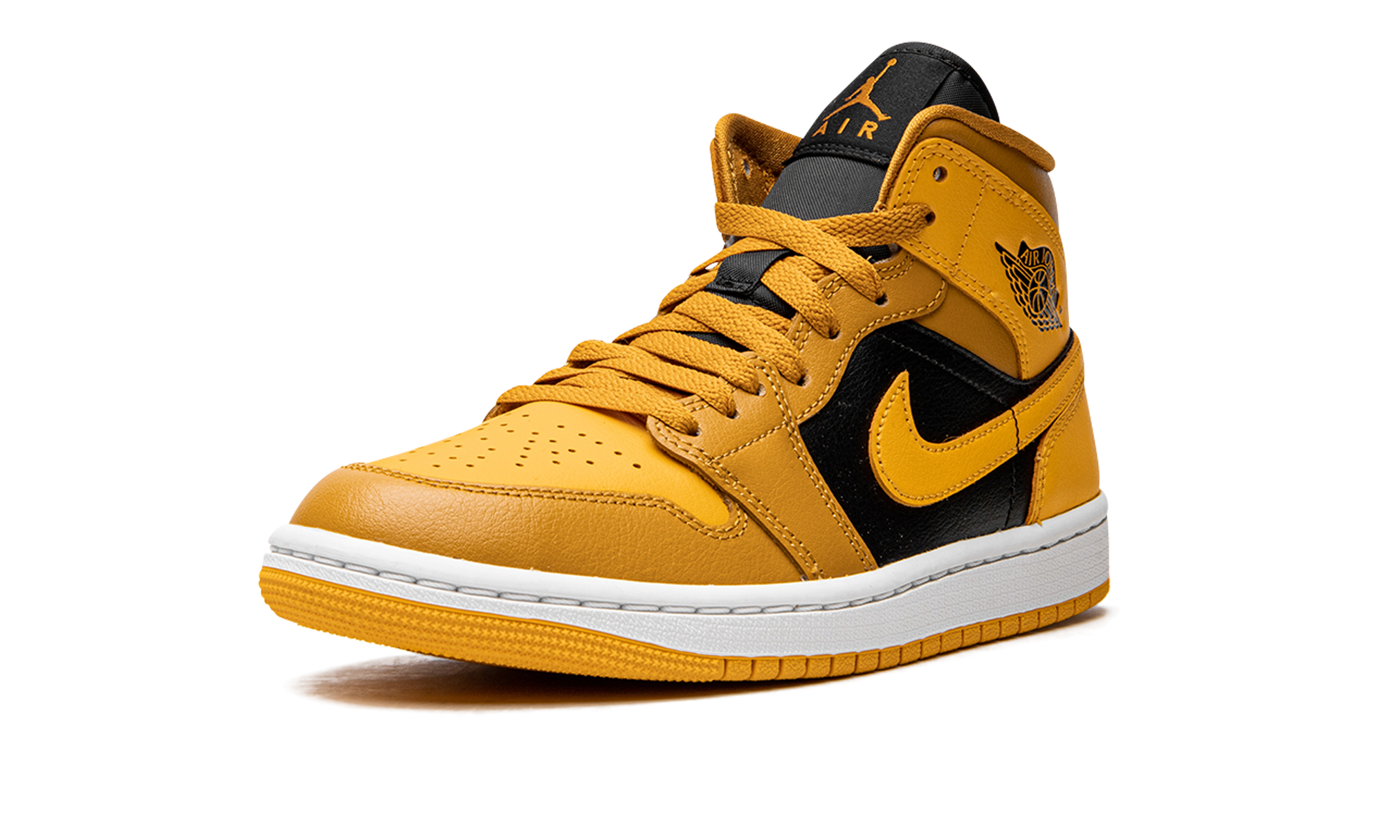 jordan 1 mid chutney taxi women s+BQ6472-700+left diagnol single view