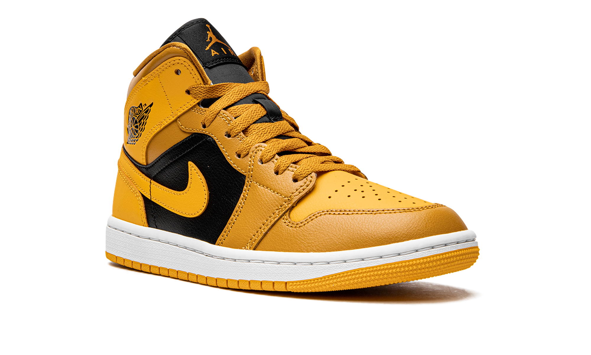 jordan 1 mid chutney taxi women s+BQ6472-700+diagnol right view