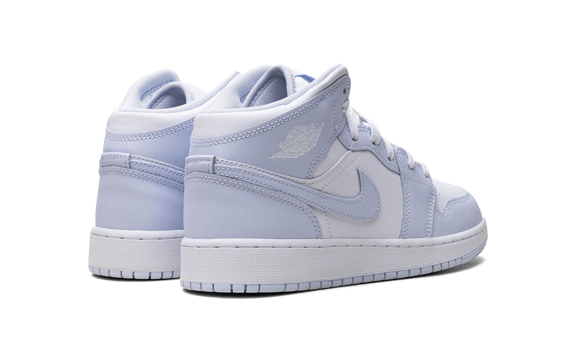 jordan 1 mid cobalt bliss gs+FD8780-400+diagnol right behind view