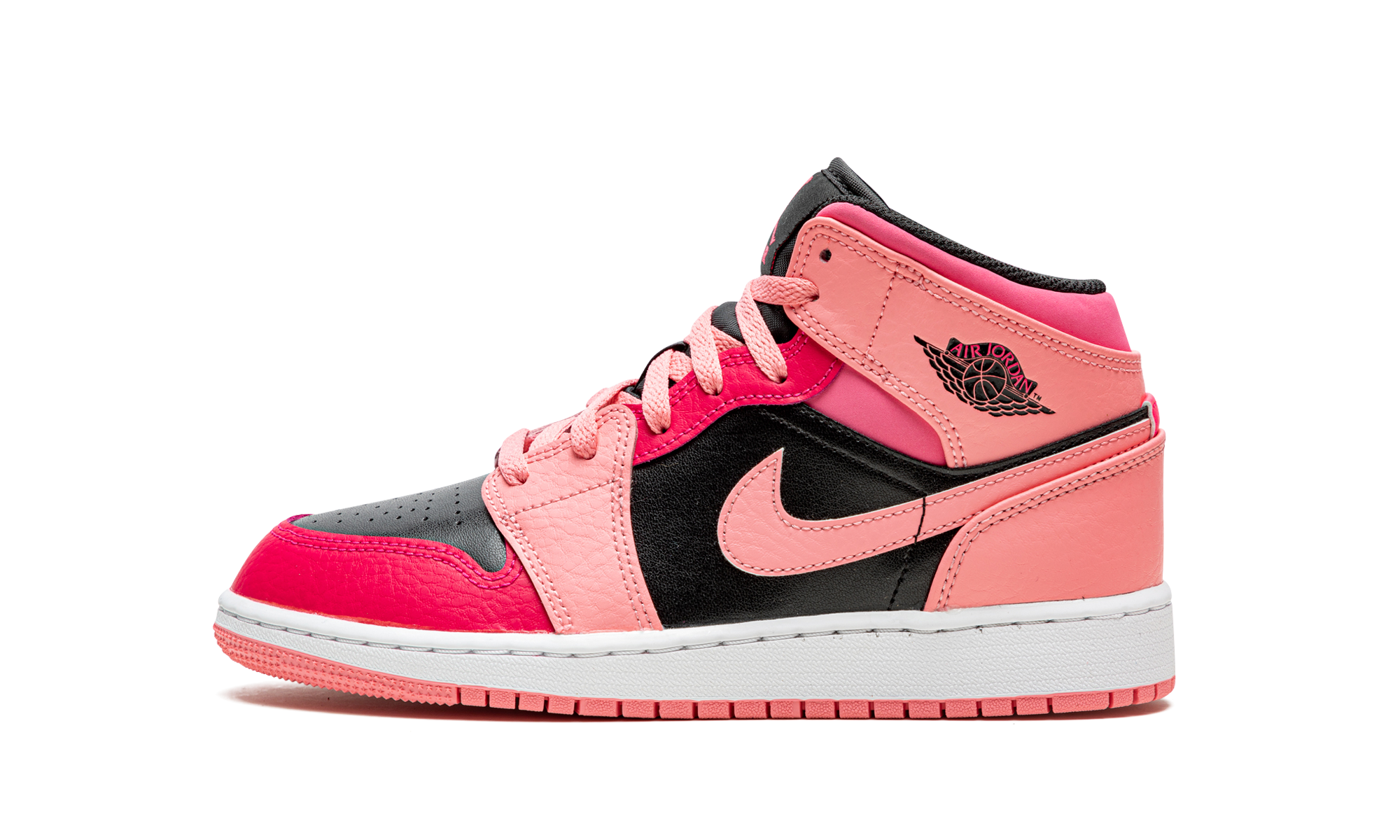 jordan 1 mid coral chalk gs+554725-662+diagnol right view 1