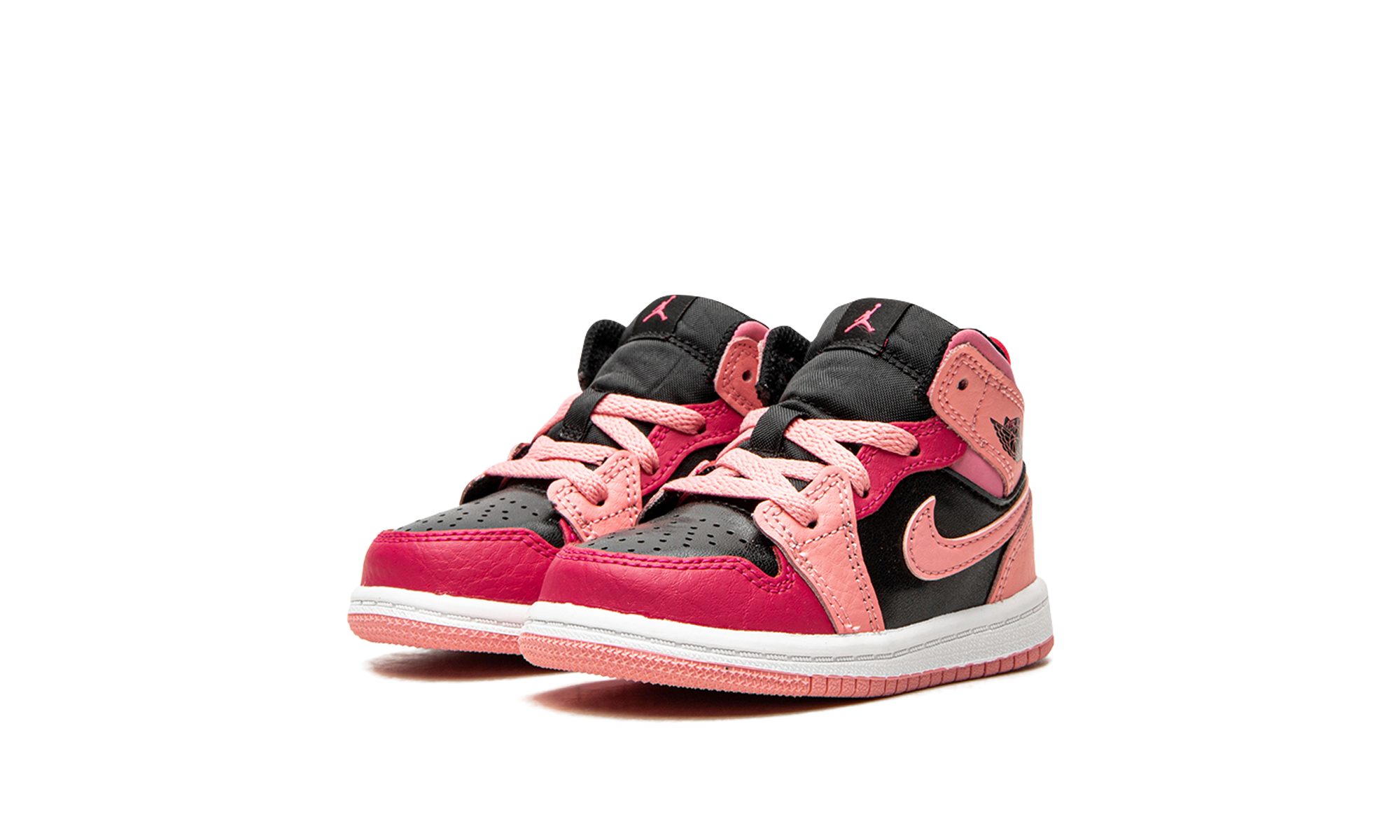 jordan 1 mid coral chalk td+640735-662+diagnol left view