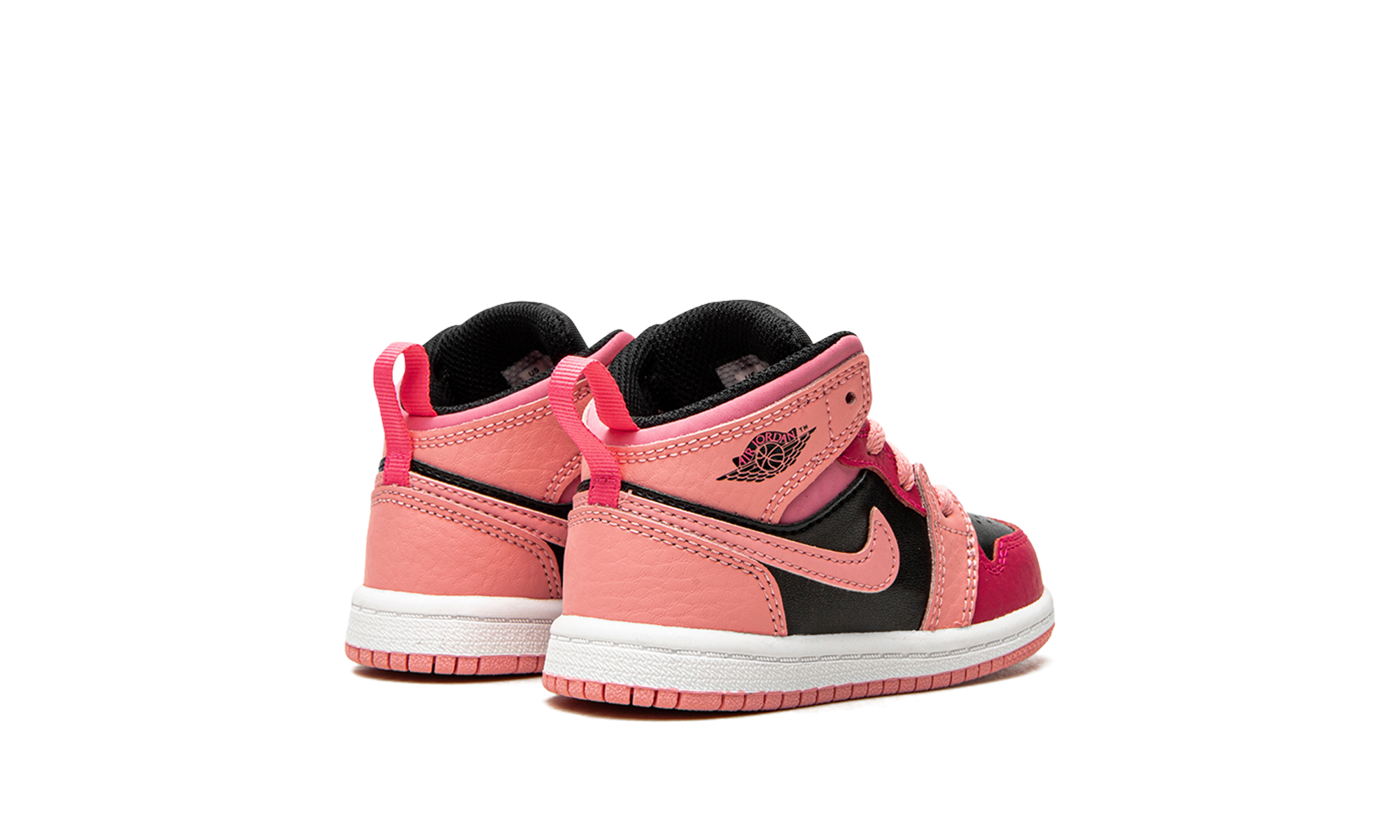 jordan 1 mid coral chalk td+640735-662+diagnol right behind view