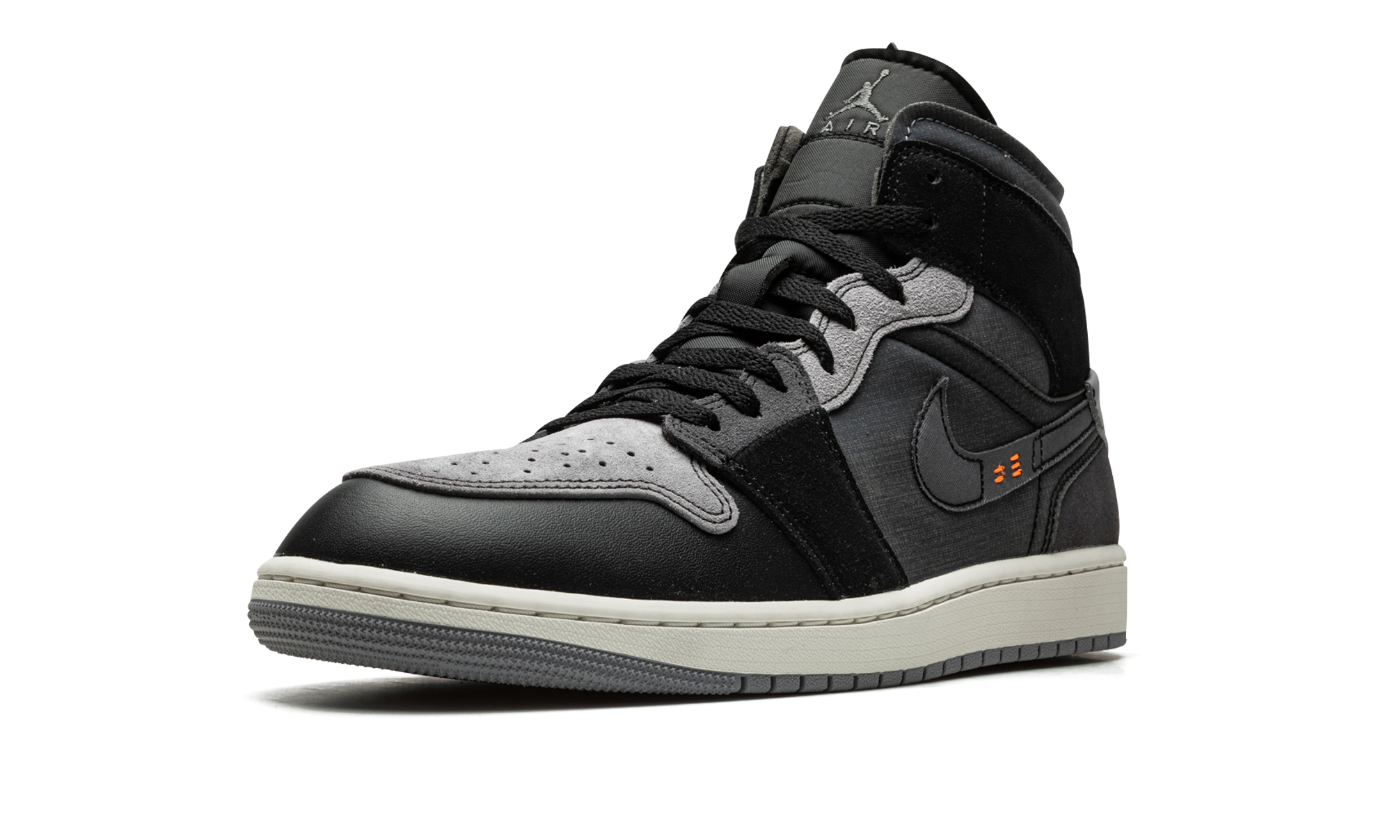 jordan 1 mid craft inside out black+DM9652-001+left diagnol single view