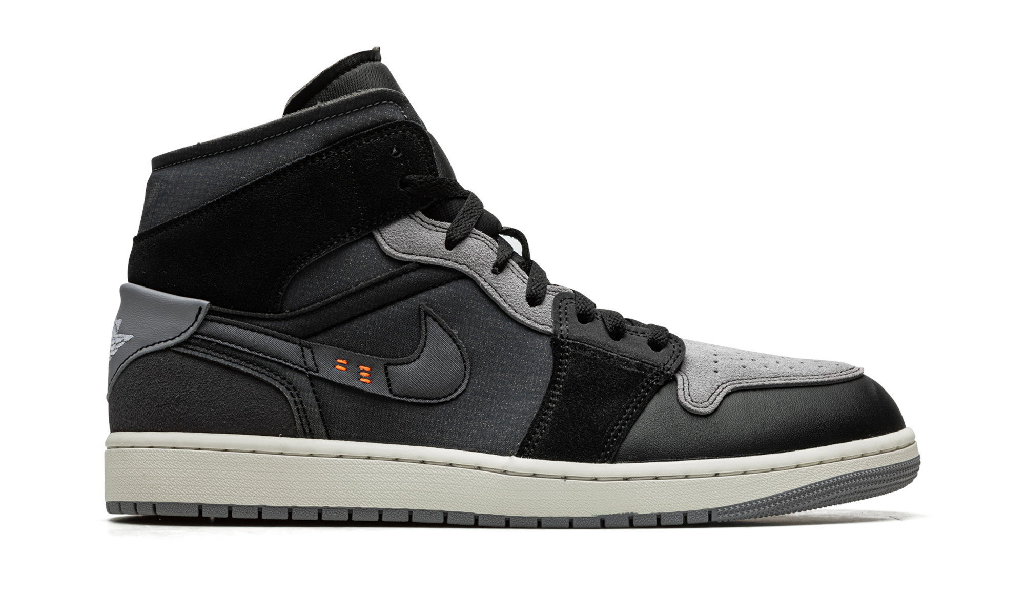 jordan 1 mid craft inside out black+DM9652-001+right view
