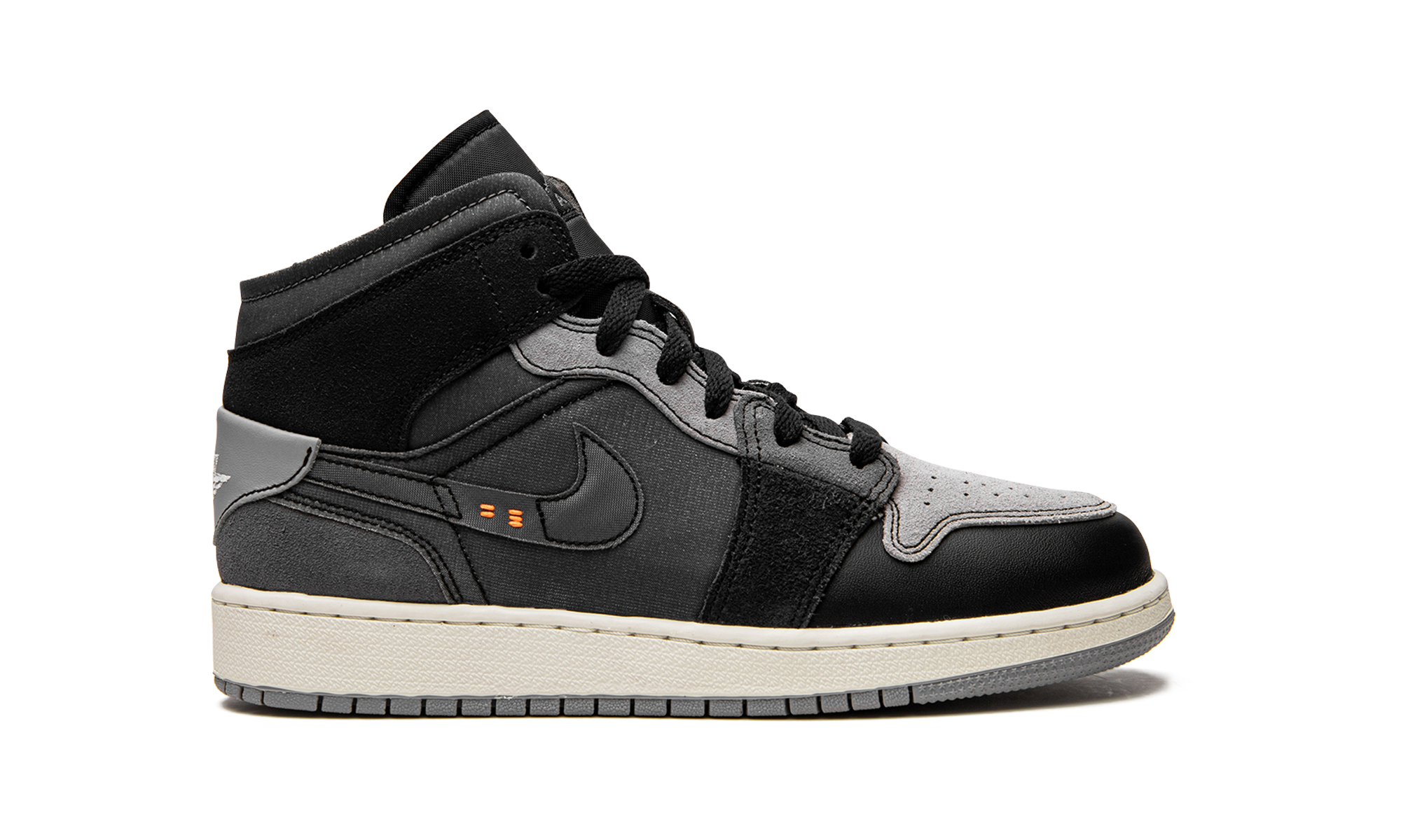 jordan 1 mid craft inside out black gs+DV0438-001+right view