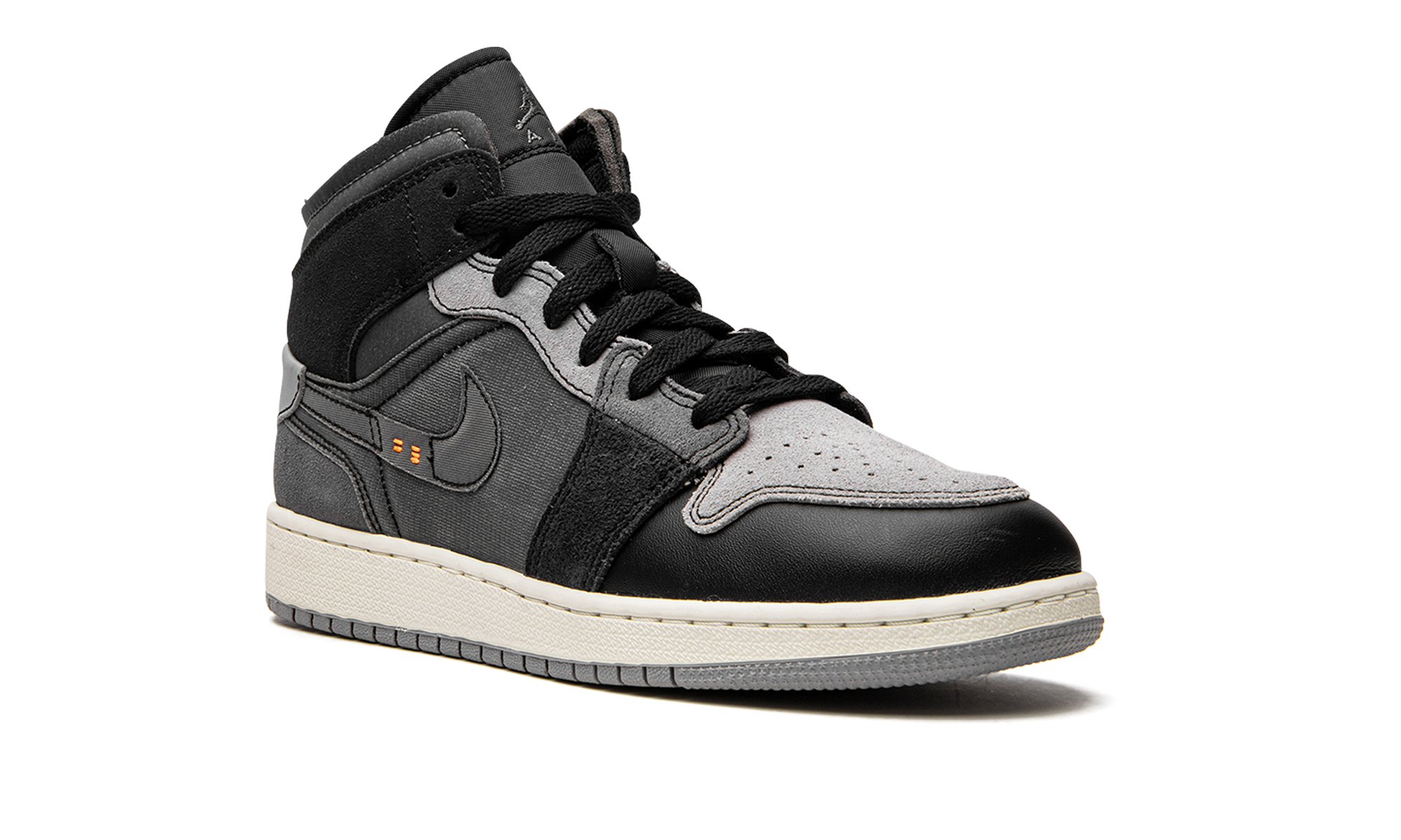 jordan 1 mid craft inside out black gs+DV0438-001+diagnol right view