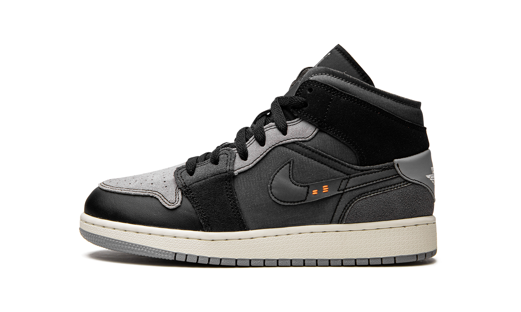 jordan 1 mid craft inside out black gs+DV0438-001+diagnol right view 1
