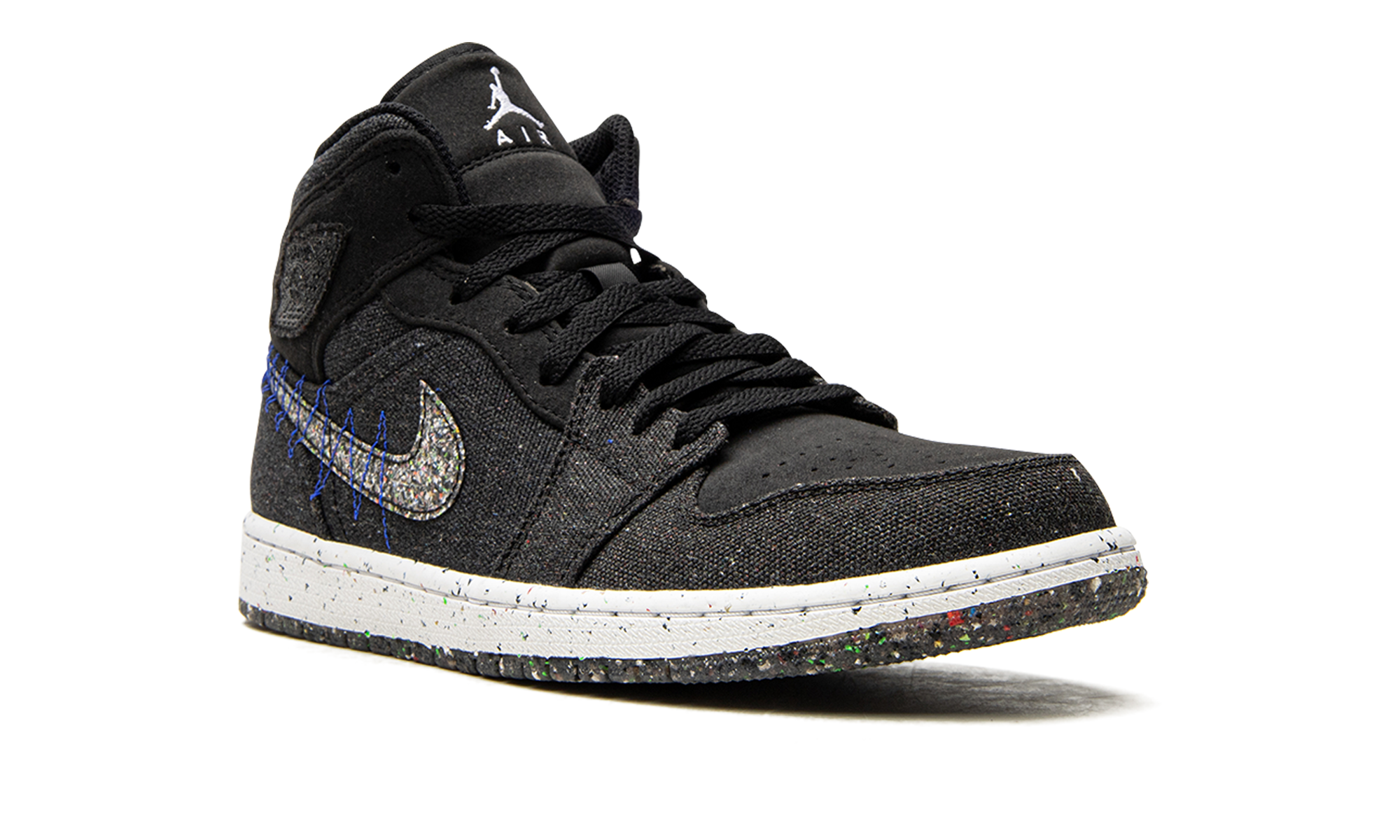 jordan 1 mid crater black+DM3529-001+diagnol right view