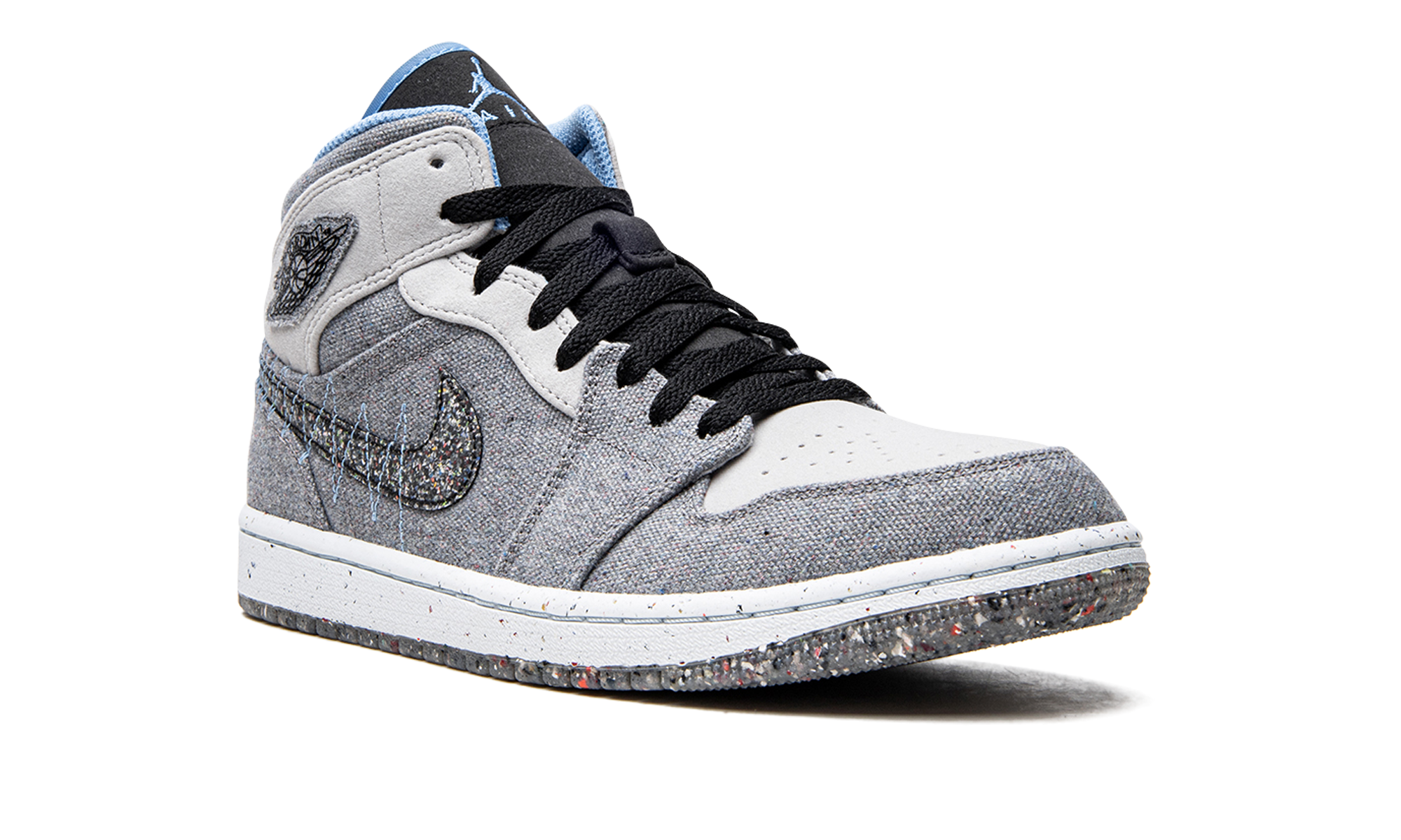 jordan 1 mid crater grey university blue+DM3529-004+diagnol right view