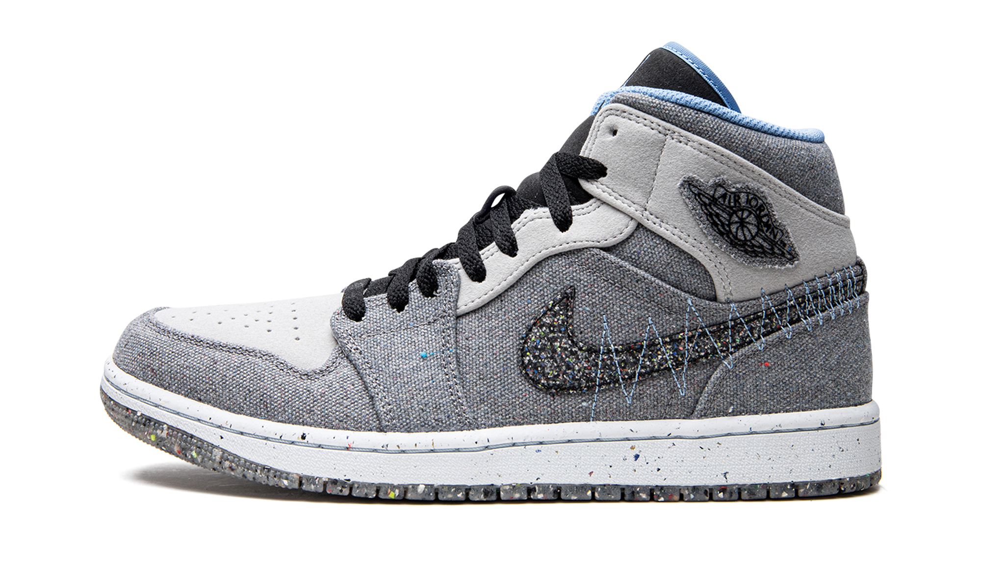 jordan 1 mid crater grey university blue+DM3529-004+diagnol right view 1