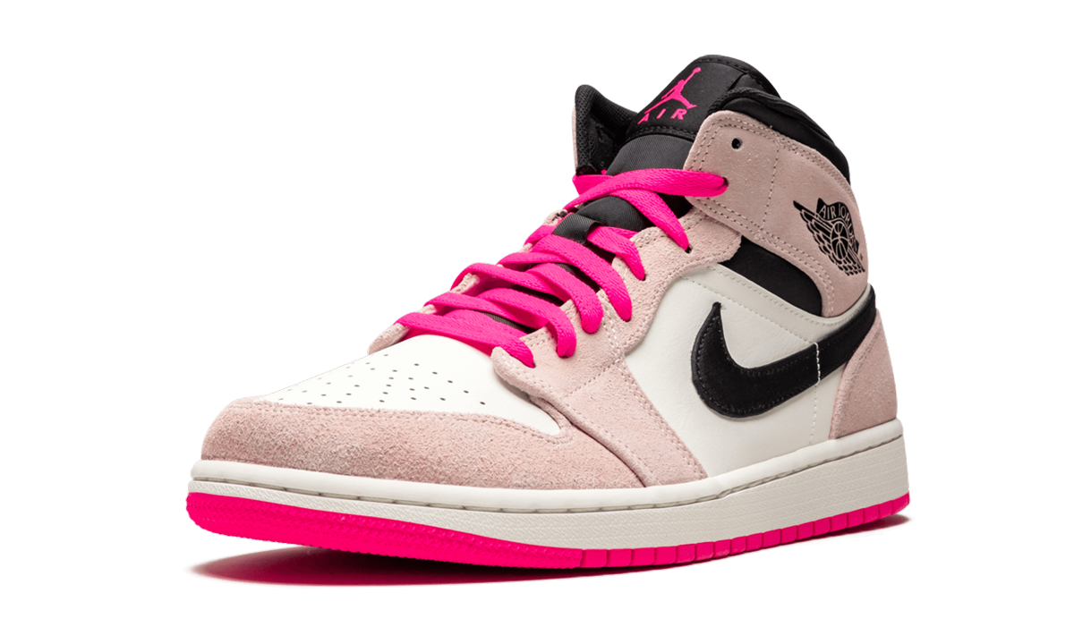 jordan 1 mid crimson tint+852542-801+left diagnol single view