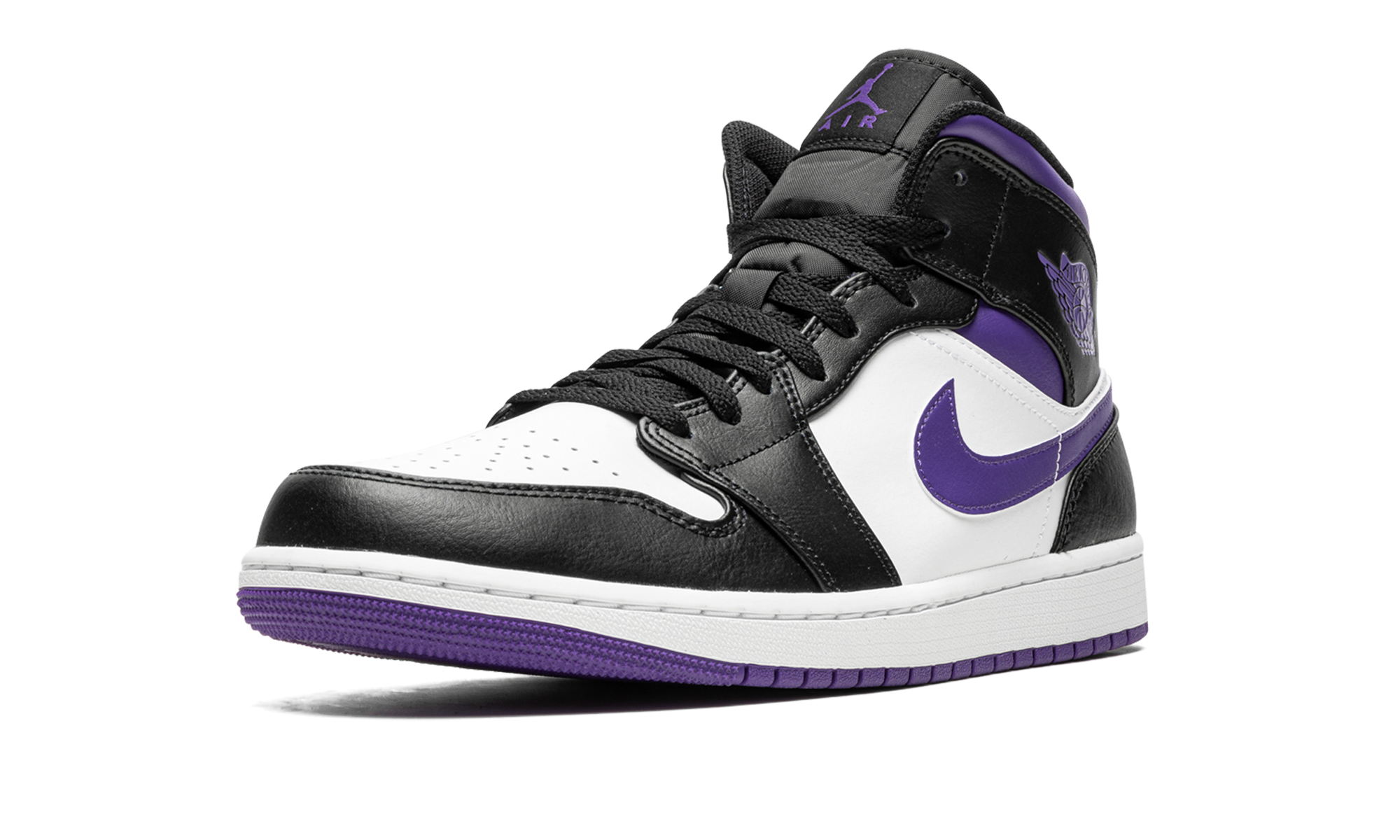 jordan 1 mid dark iris+554724-095+left diagnol single view