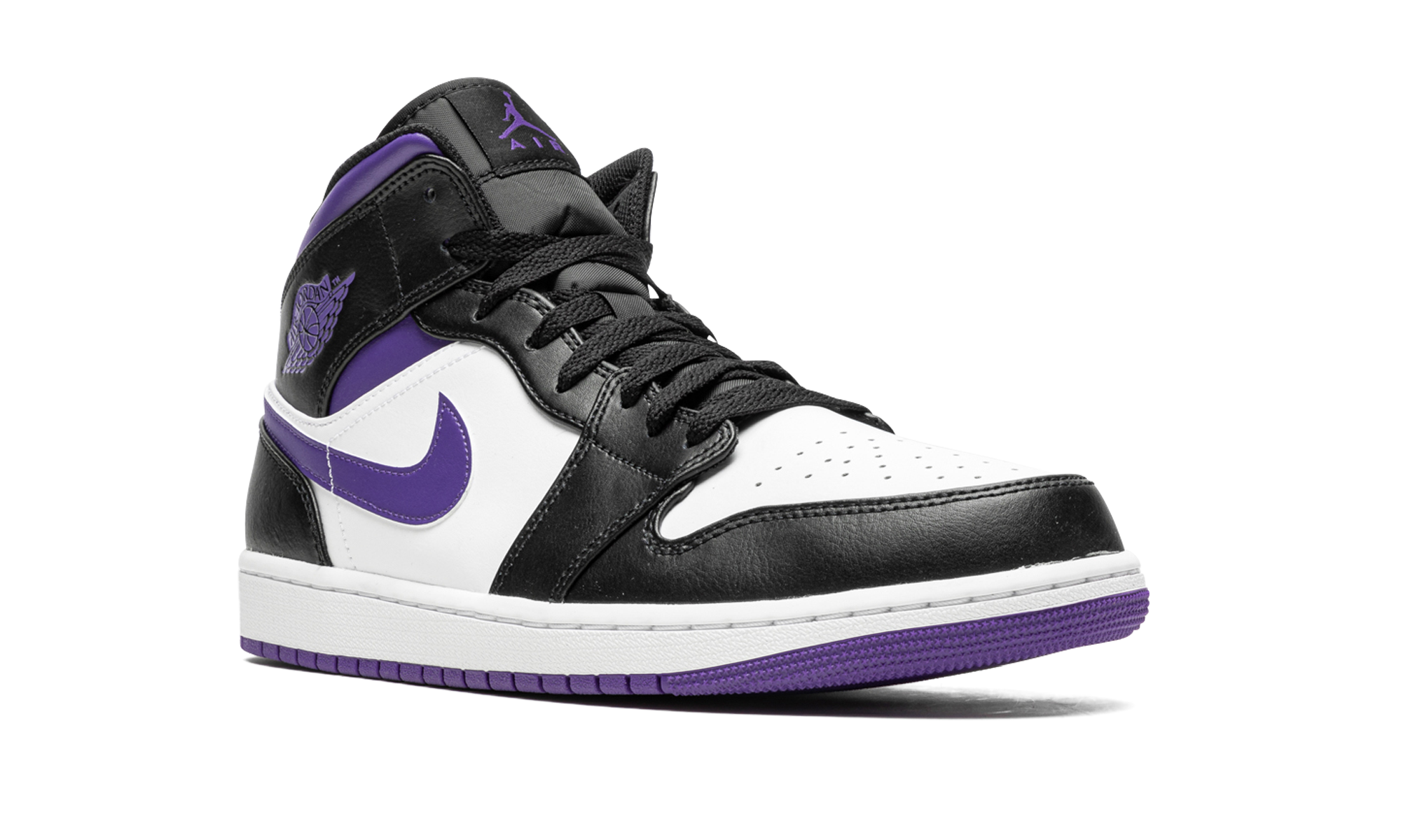 jordan 1 mid dark iris+554724-095+diagnol right view