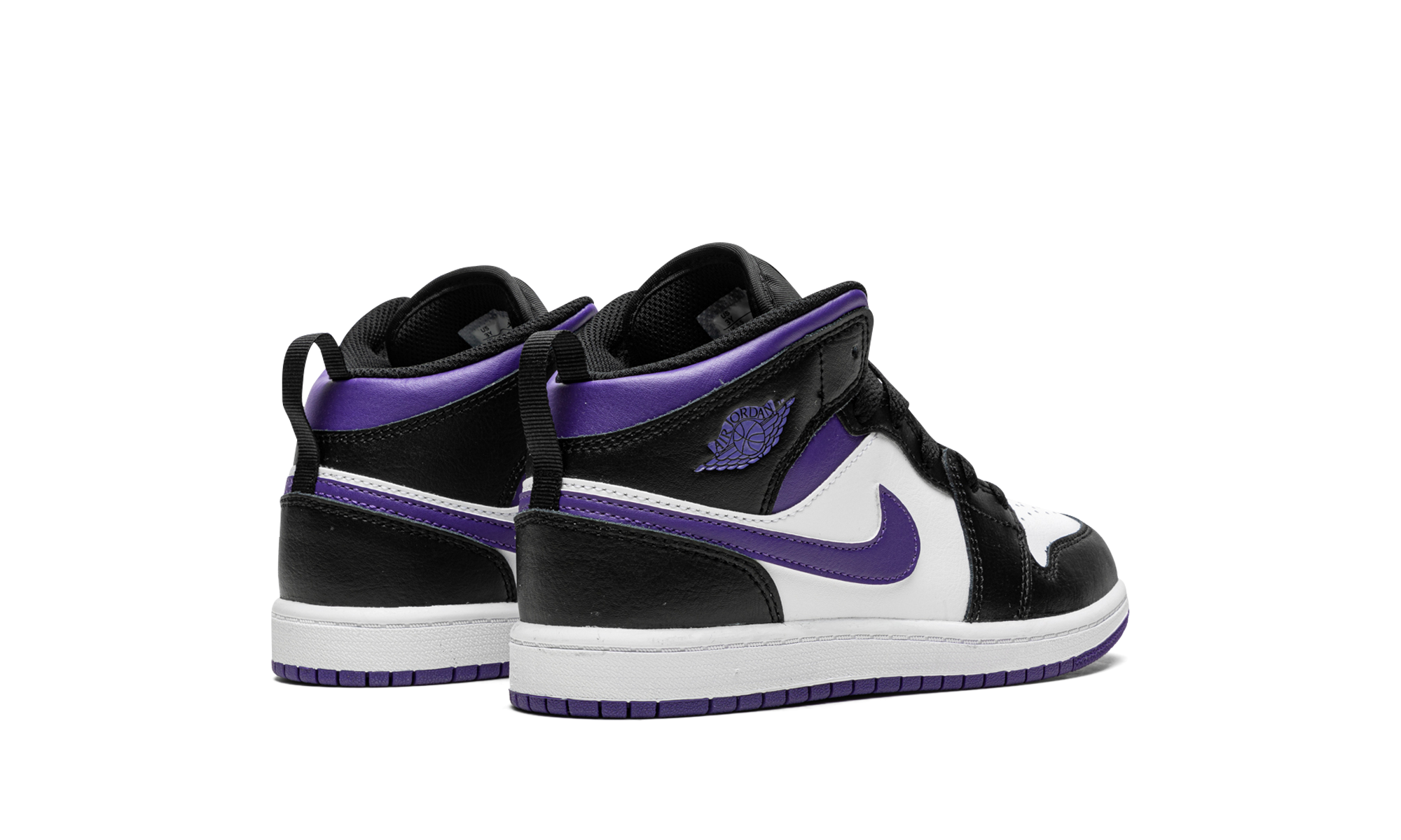 jordan 1 mid dark iris ps+640734-095+diagnol right behind view