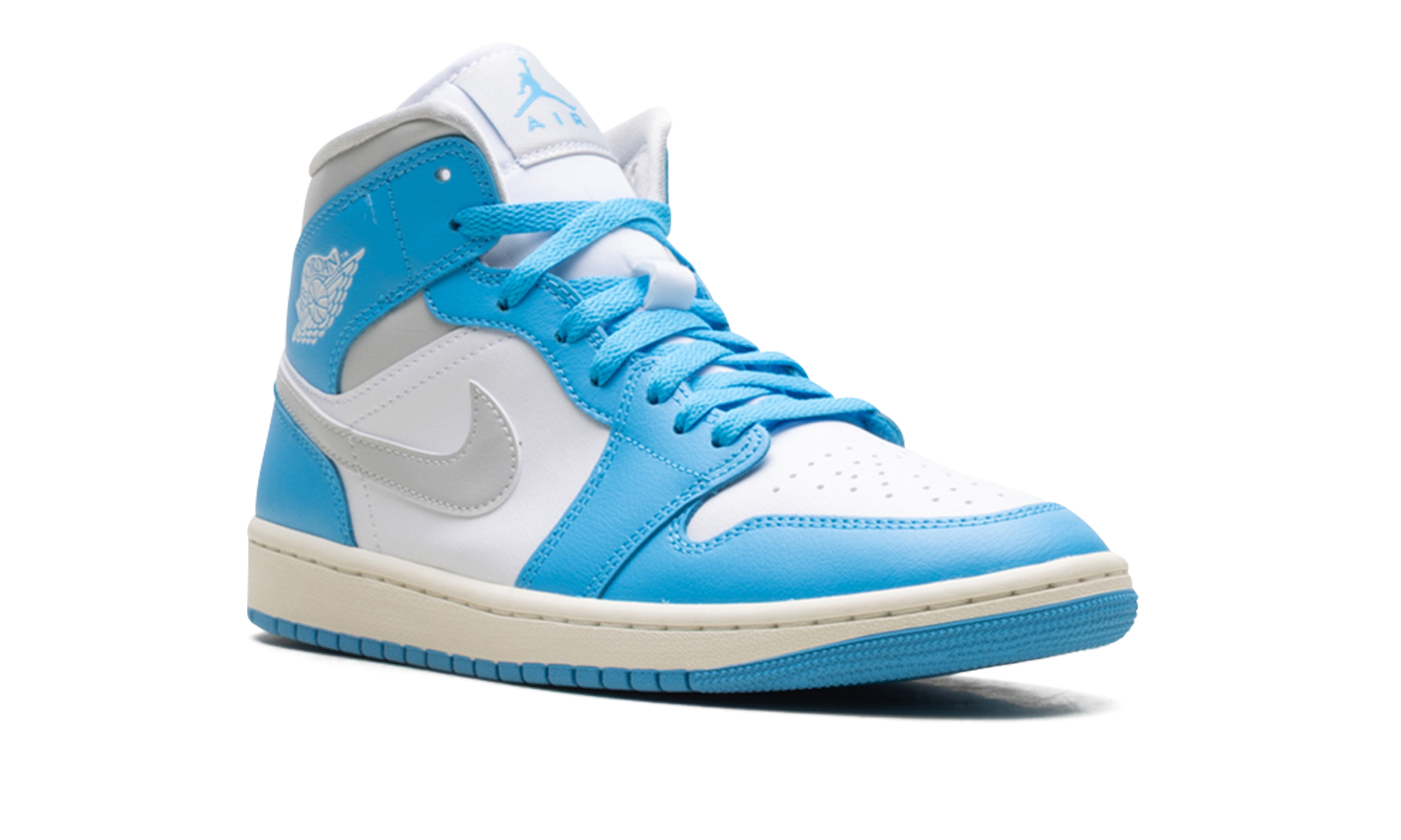 jordan 1 mid dark powder blue white sail neutral grey women s+BQ6472-400+diagnol right view