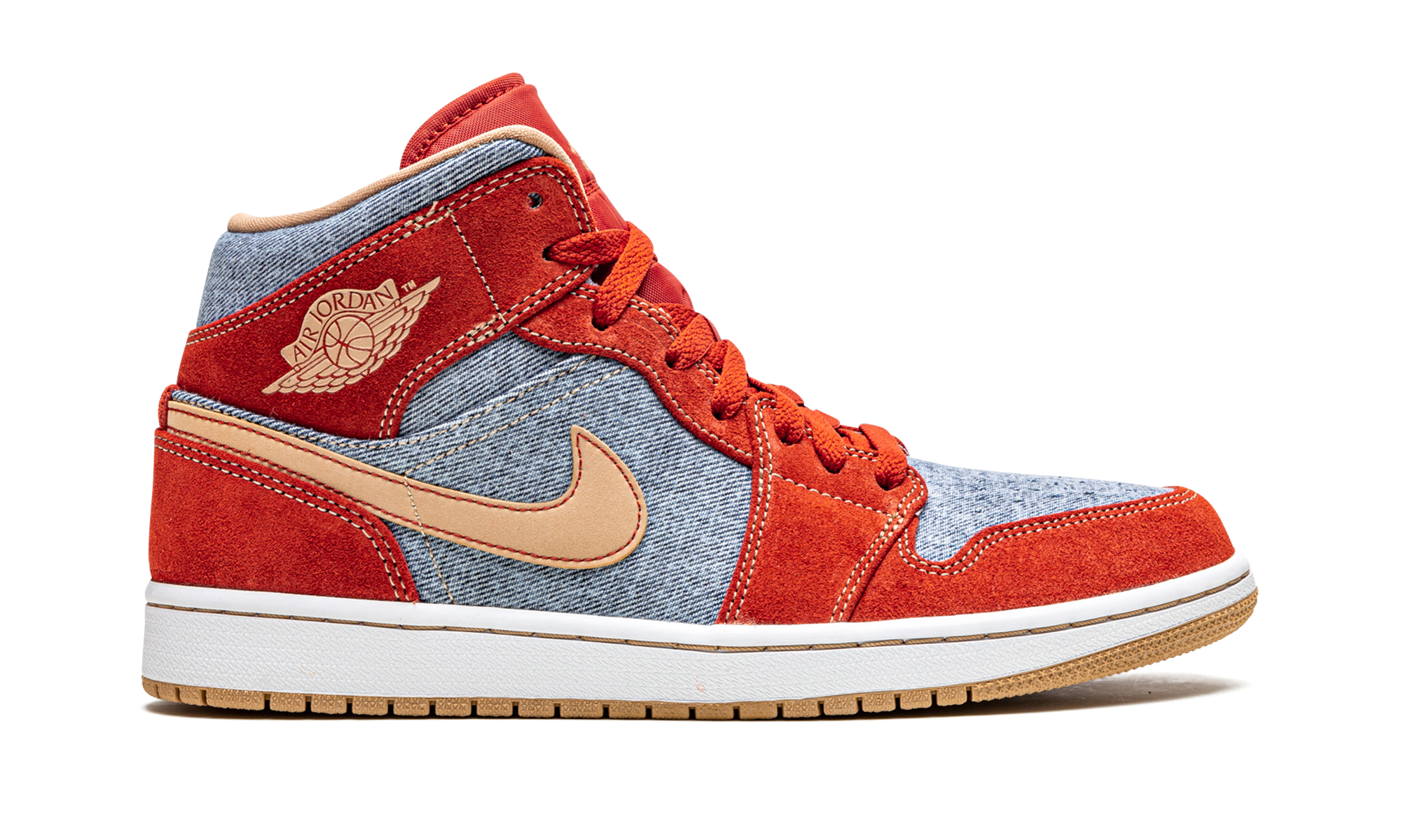 jordan 1 mid denim red+DM4352-600+right view
