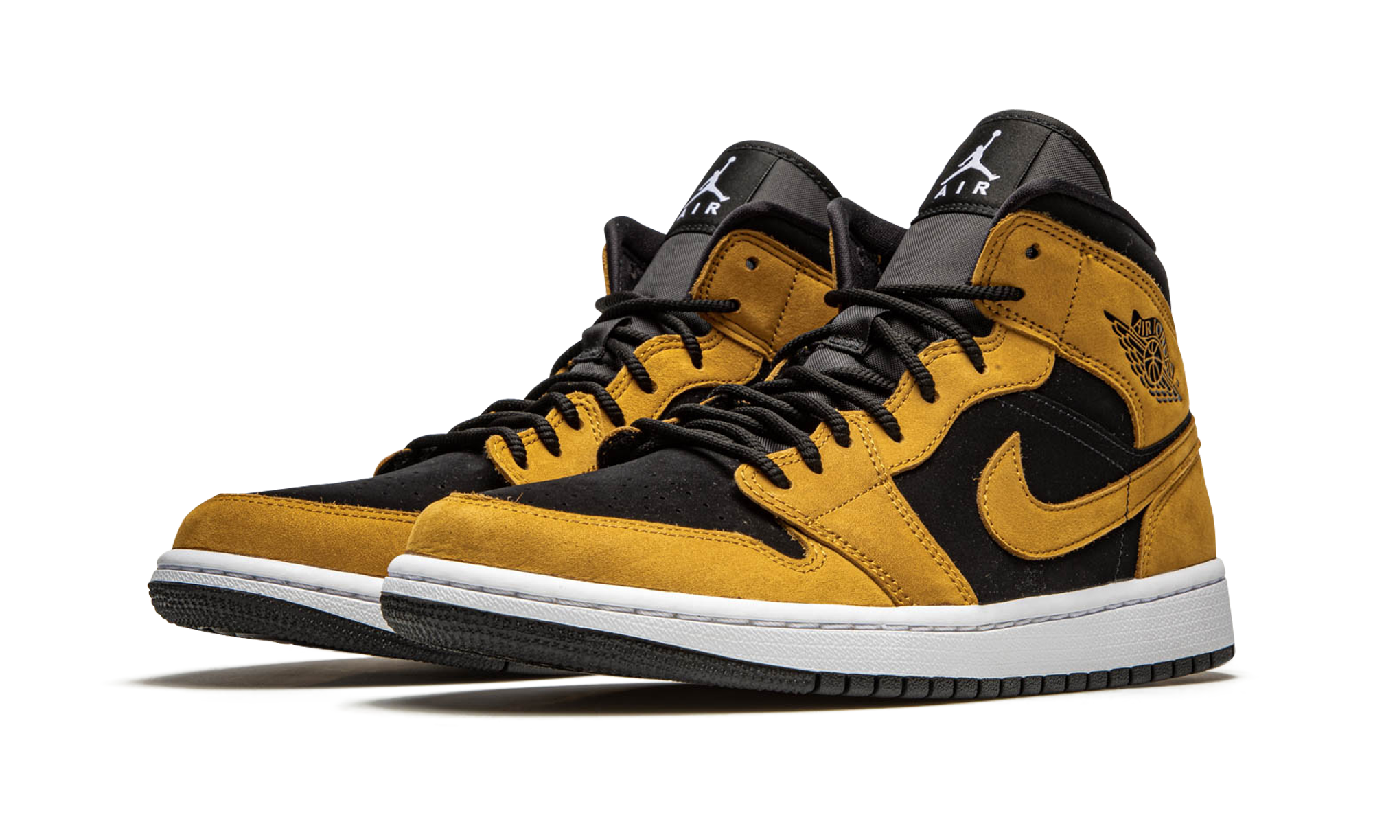 jordan 1 mid desert ochre women s+DB5453-700+diagnol left view