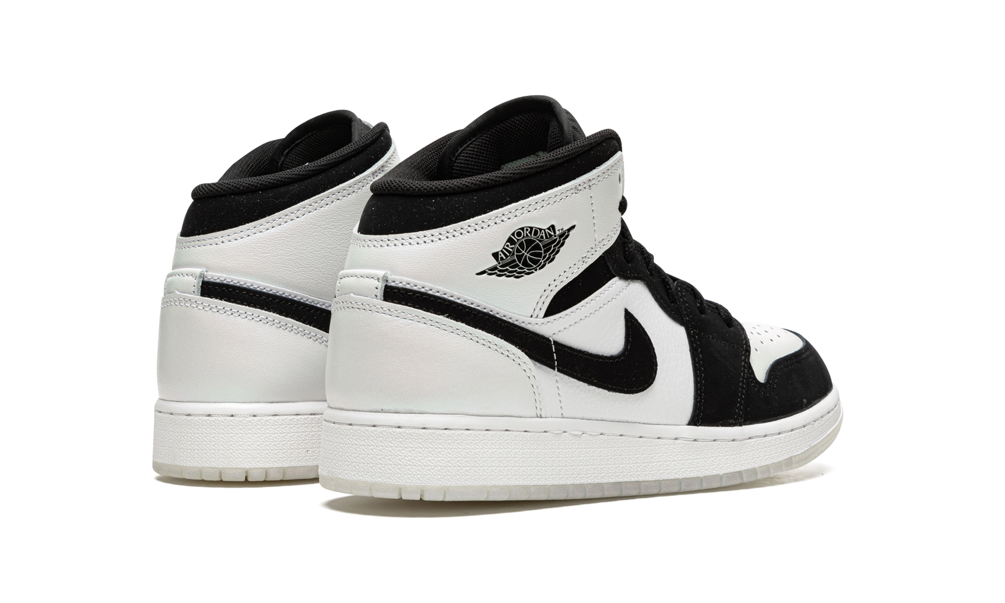 jordan 1 mid diamond shorts gs+DN4321-100+diagnol right behind view