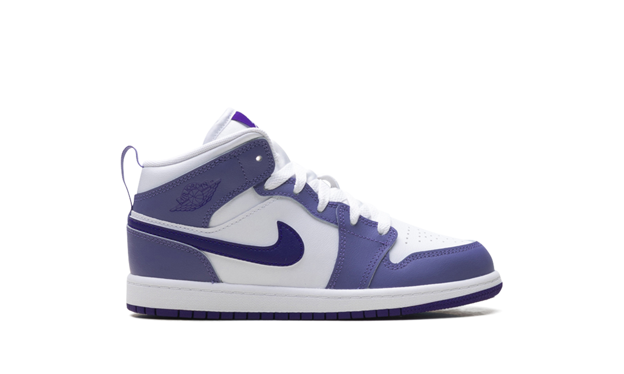jordan 1 mid dusty amethyst white court purple ps+DQ8424-500+right view