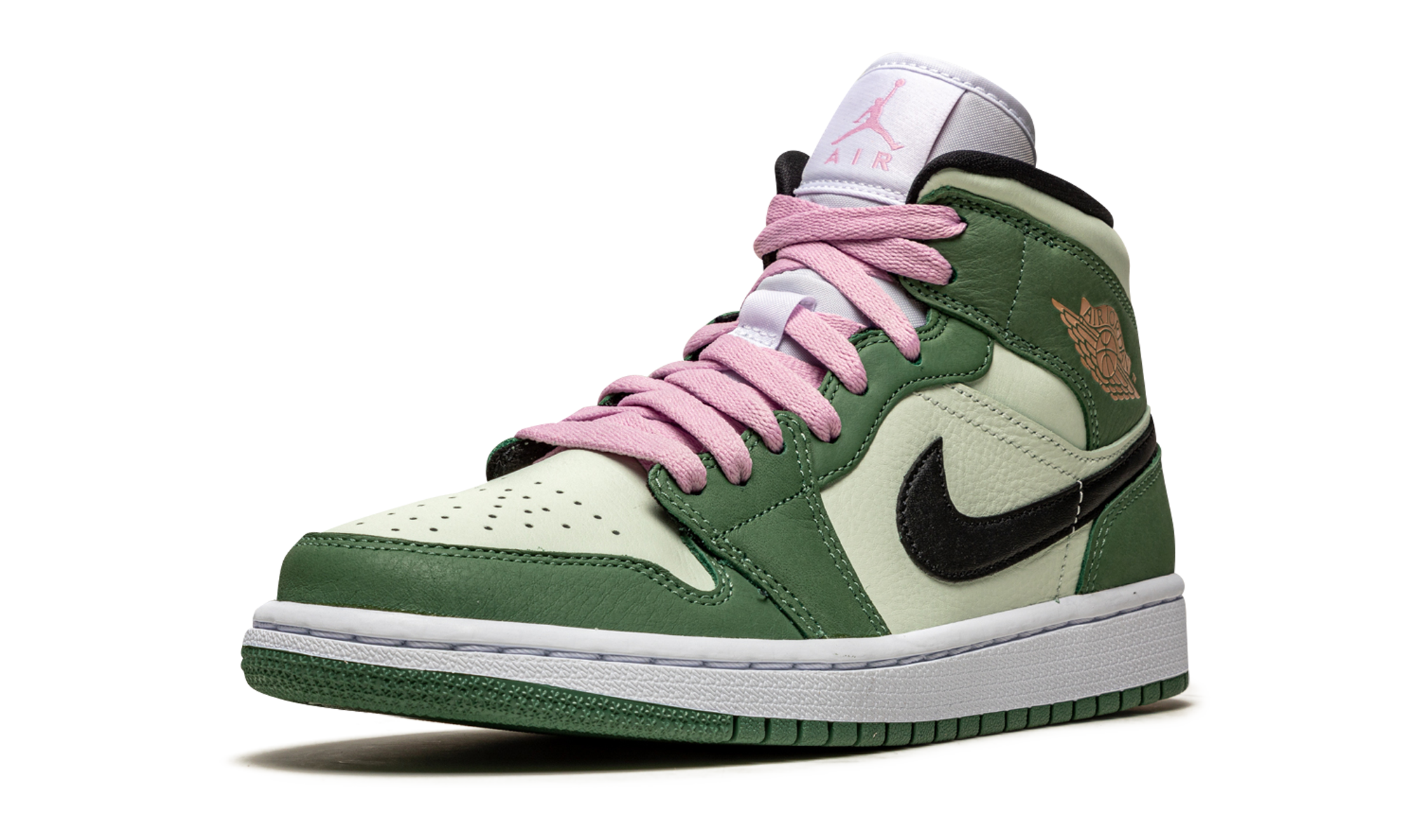 jordan 1 mid dutch green women s+CZ0774-300+left diagnol single view